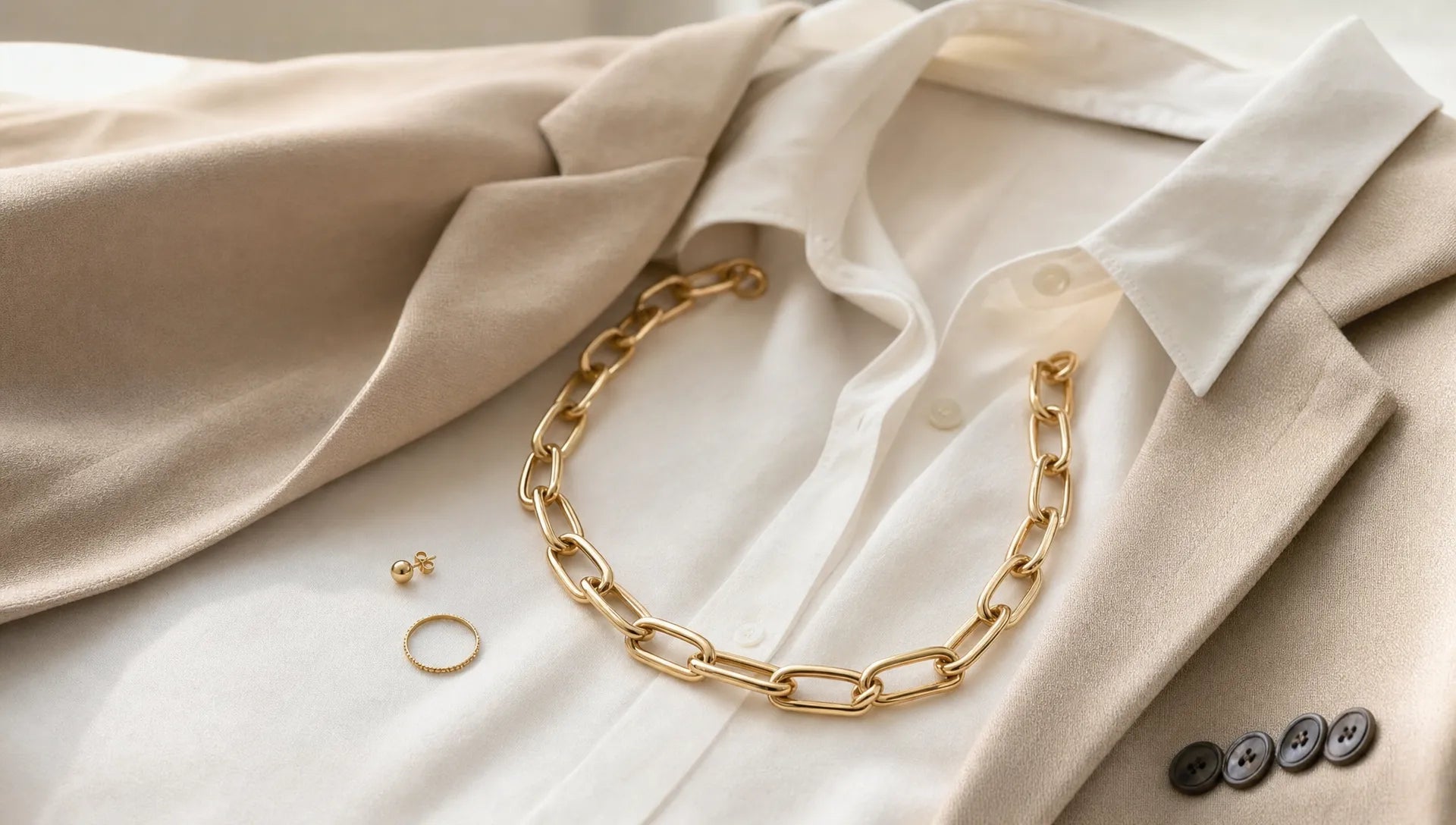 Statement Gliederkette in Gold stilvoll tragen