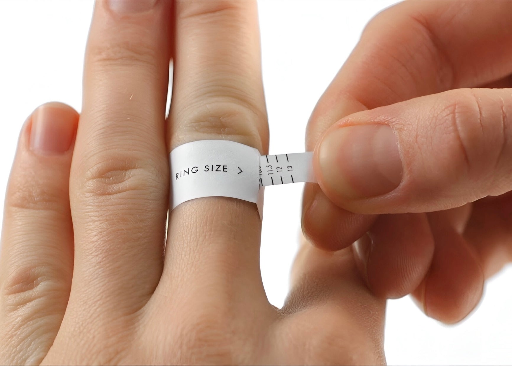 Kinderleicht die passende Ringgröße herrausfinden.