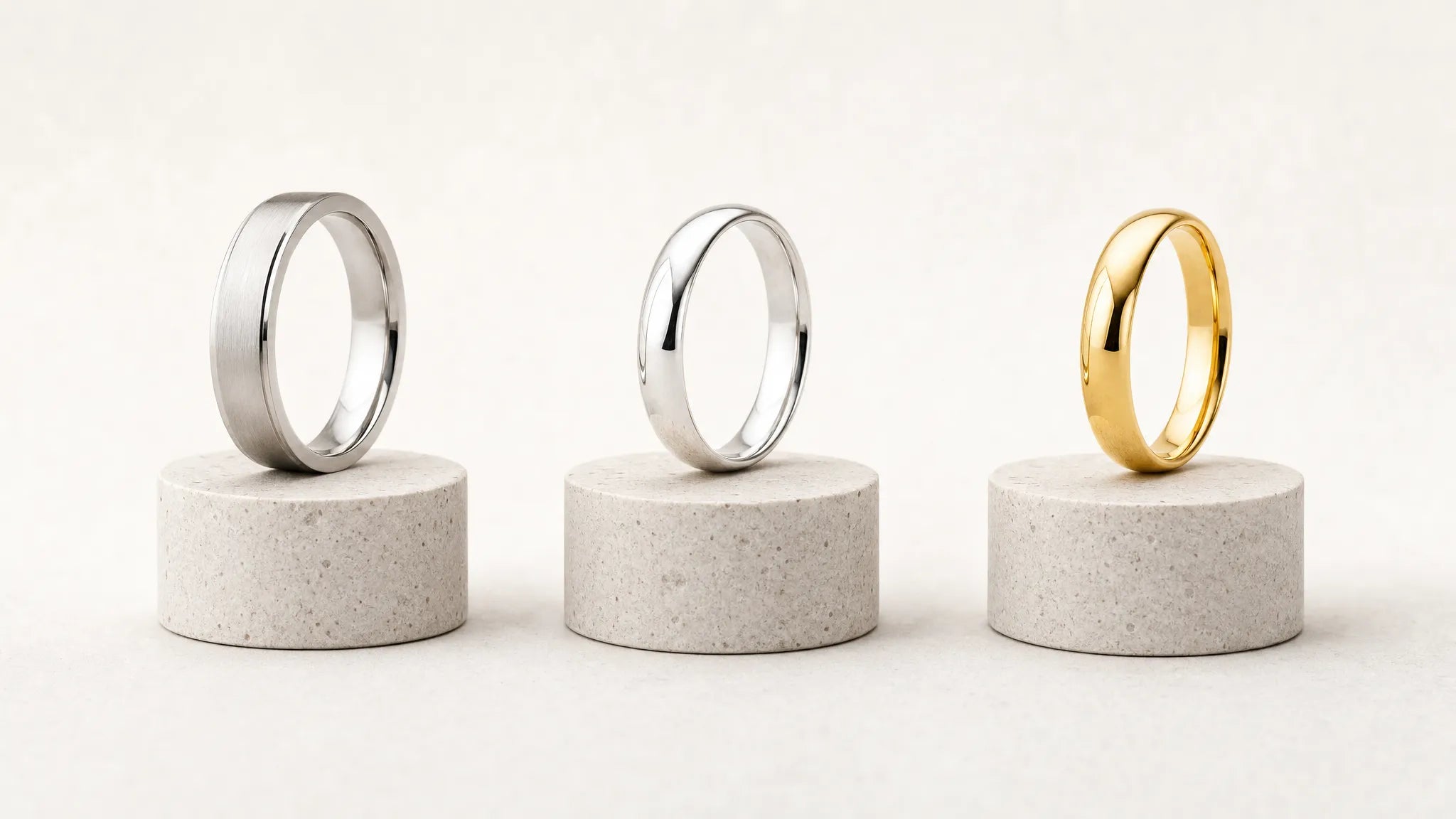 Edelstahl Ringe im Vergleich zu Silber und Gold