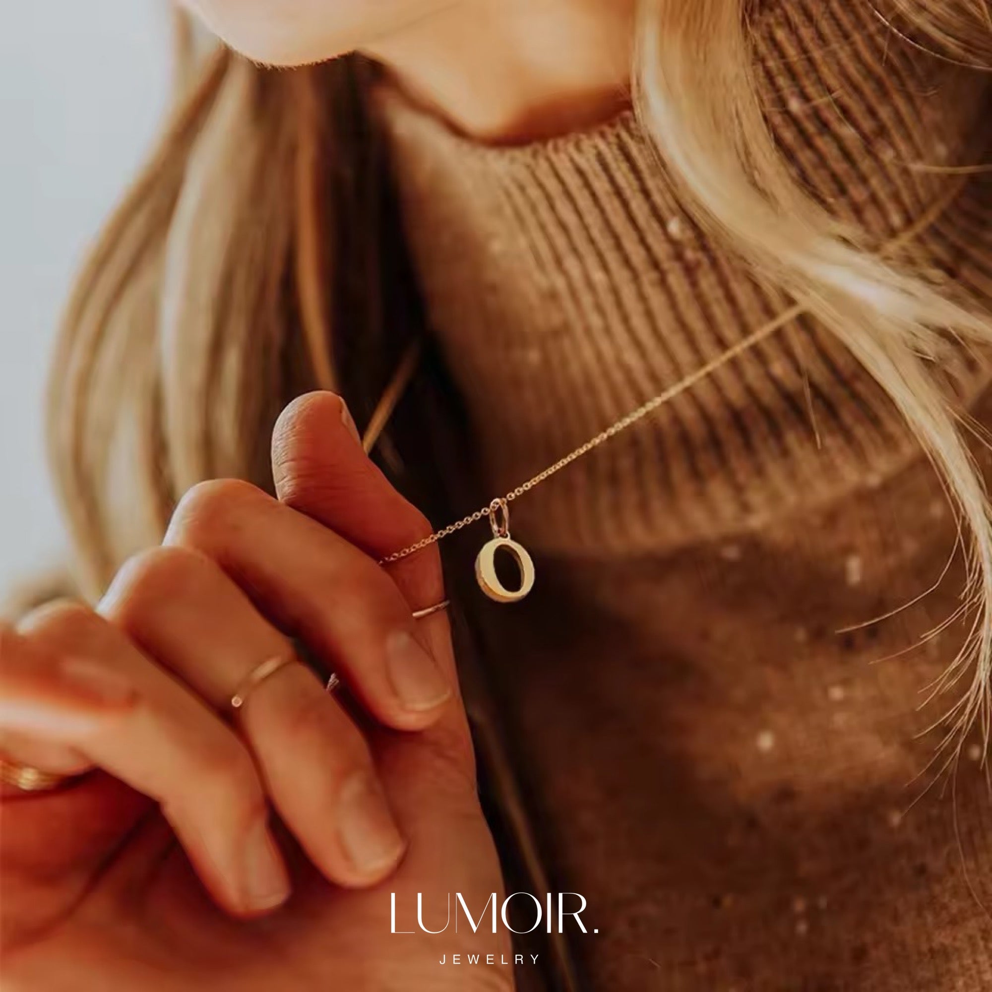 Personalisierte Edelstahl Halskette Lune