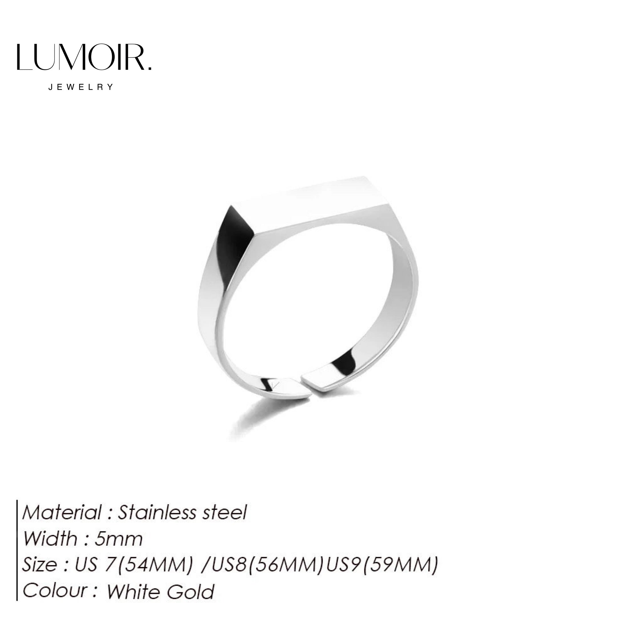 Personalisierter Edelstahl Ring Pascal