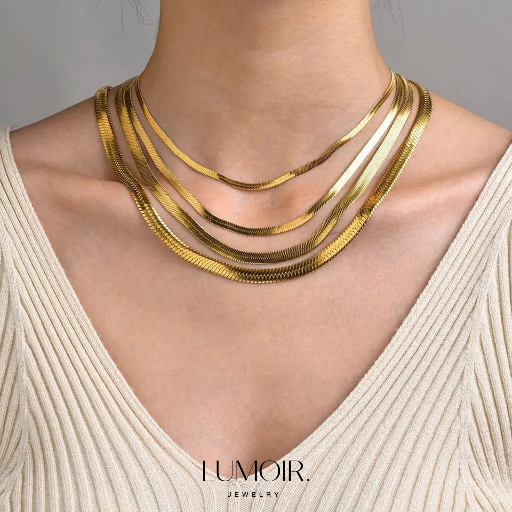 Stainless steel necklace Ambre