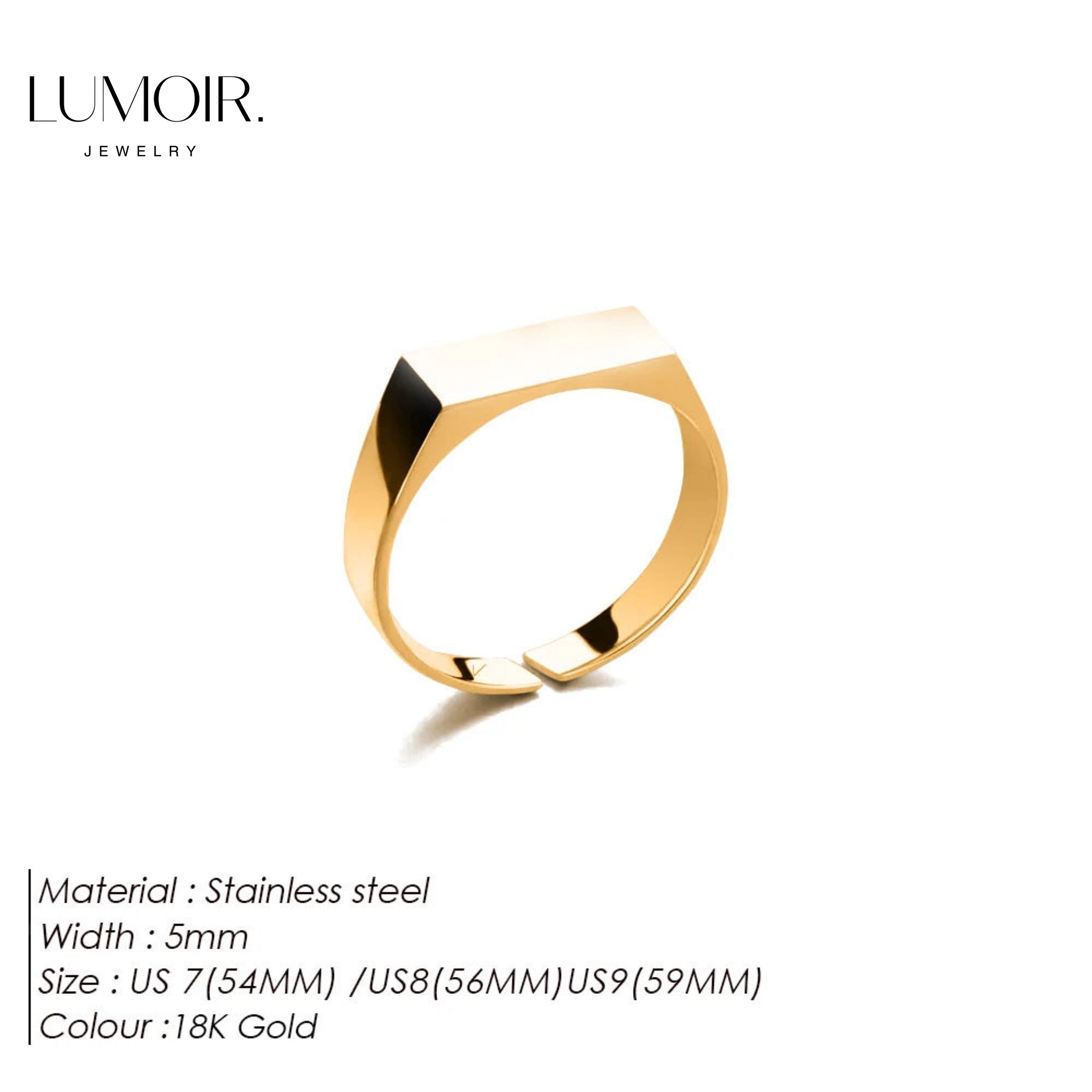 Personalisierter Edelstahl Ring Pascal