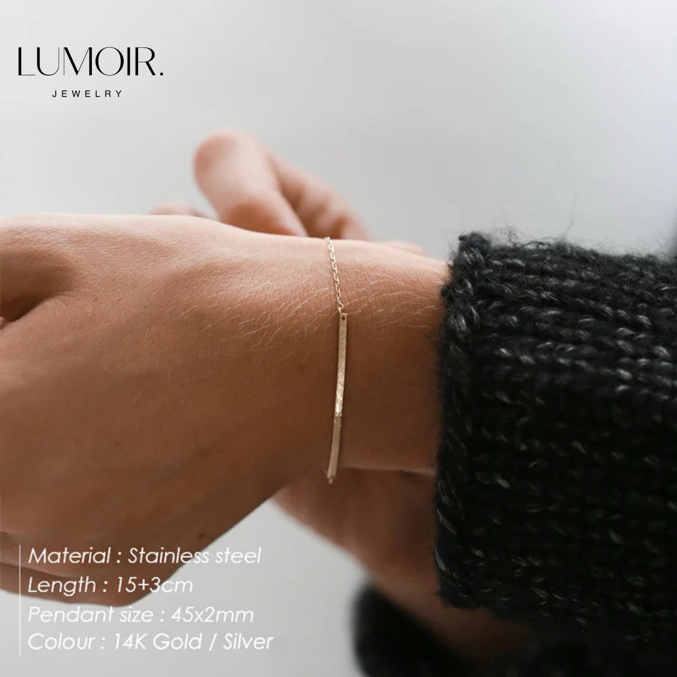 Bracelet personnalisé en acier inoxydable Nara