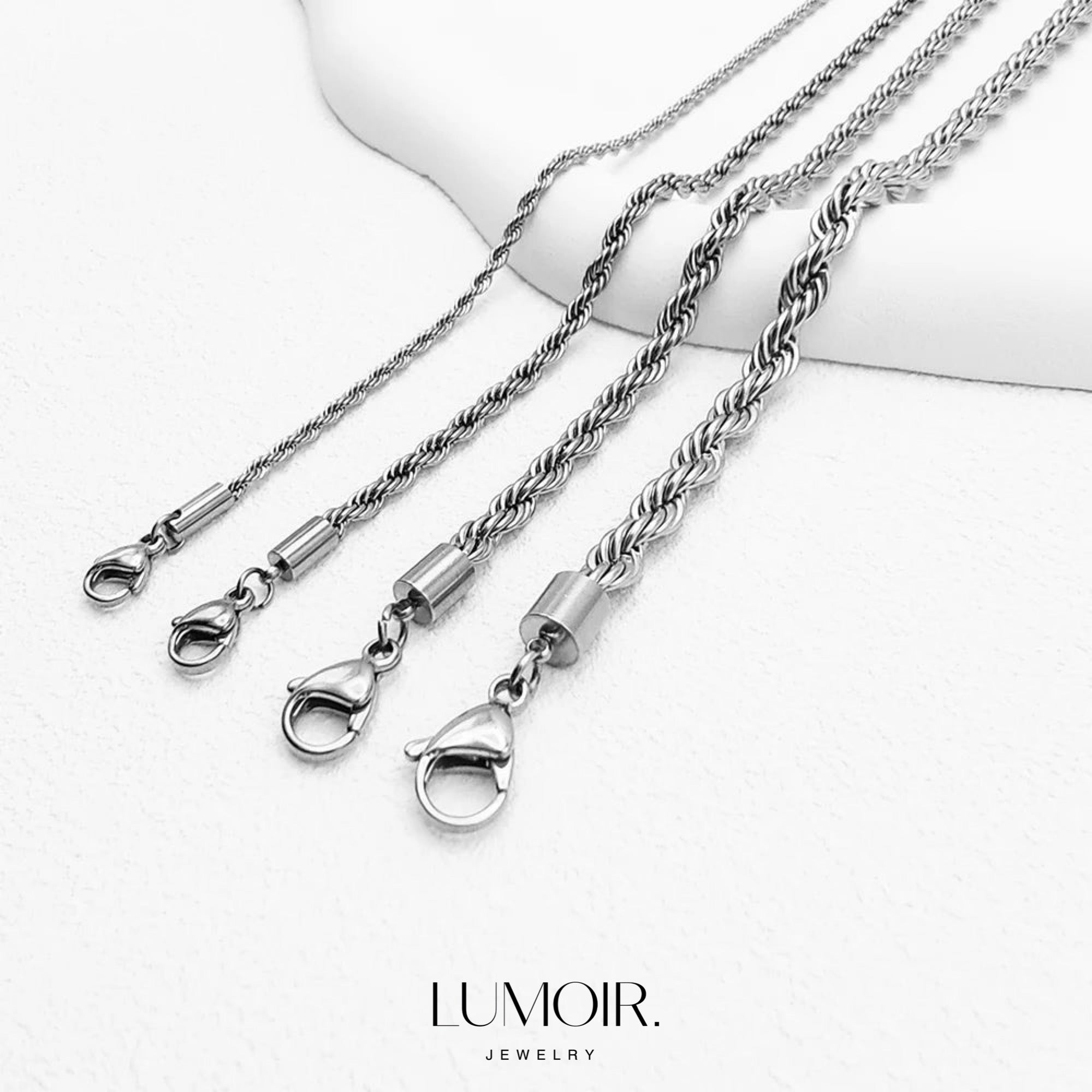 Collier acier inoxydable Fleur