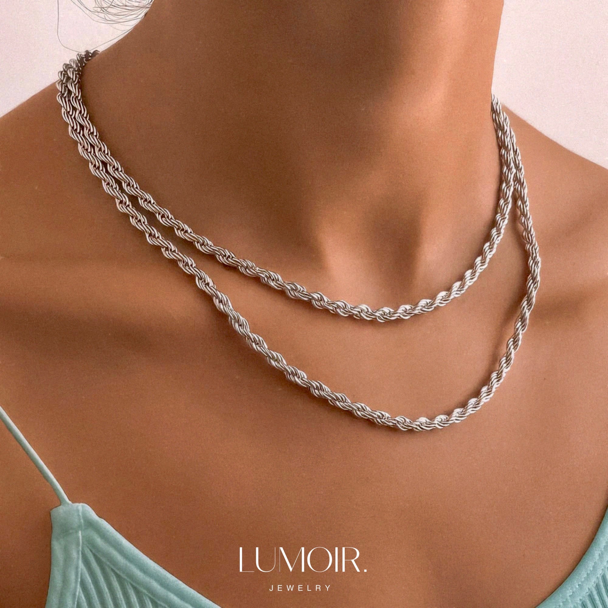 Collier acier inoxydable Fleur