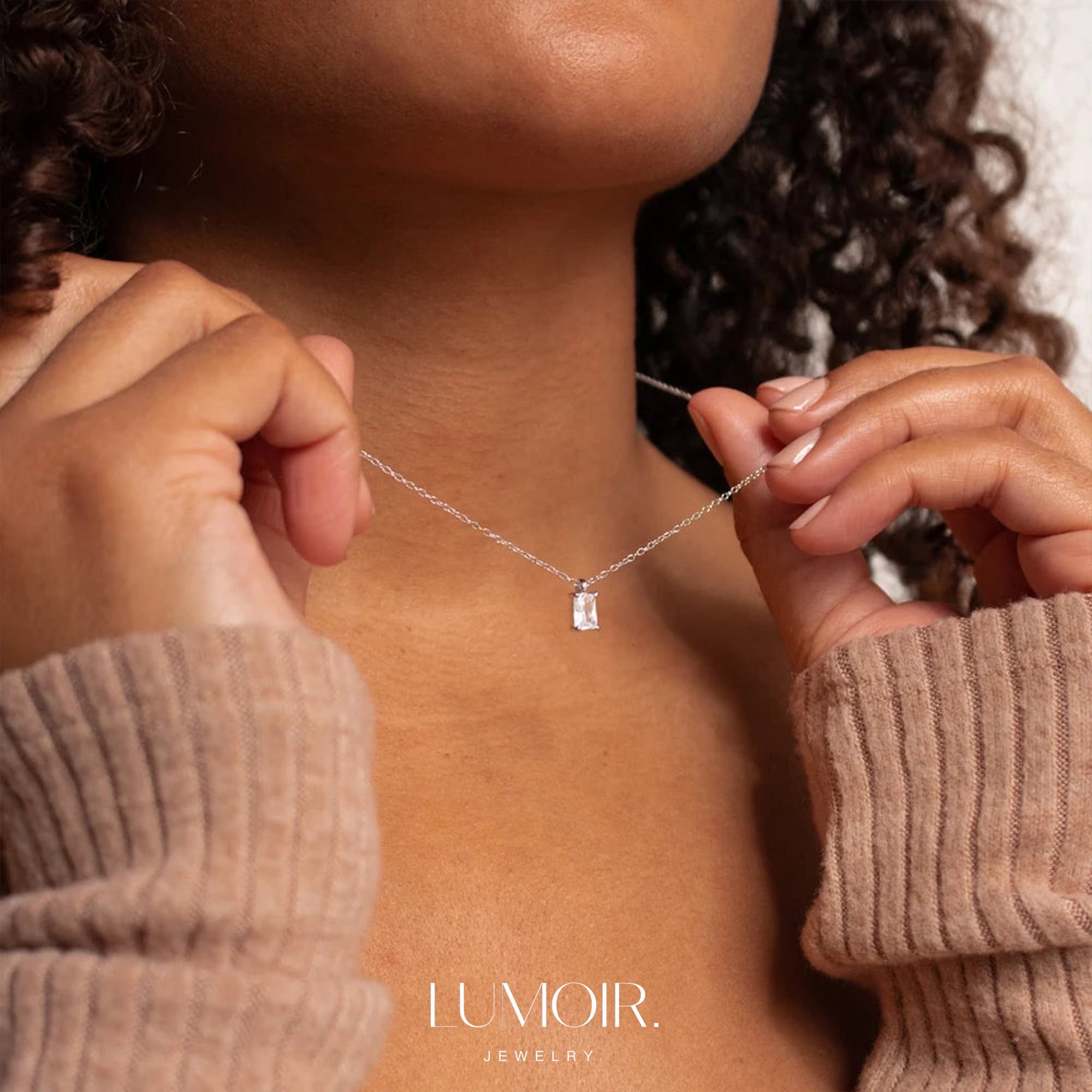 Stainless steel crystal necklace Leonie