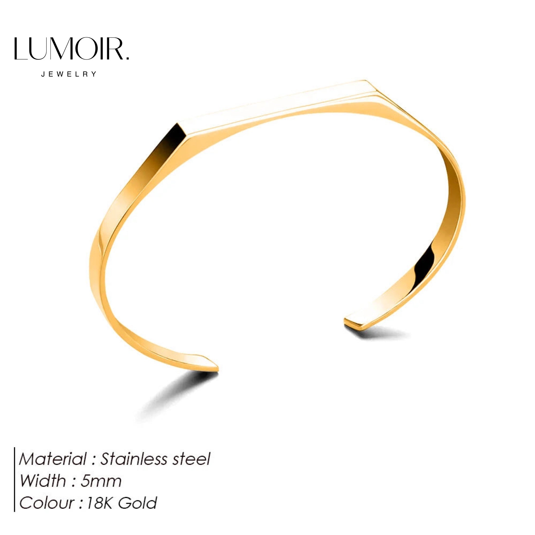 Personalized stainless steel bangle Nilo