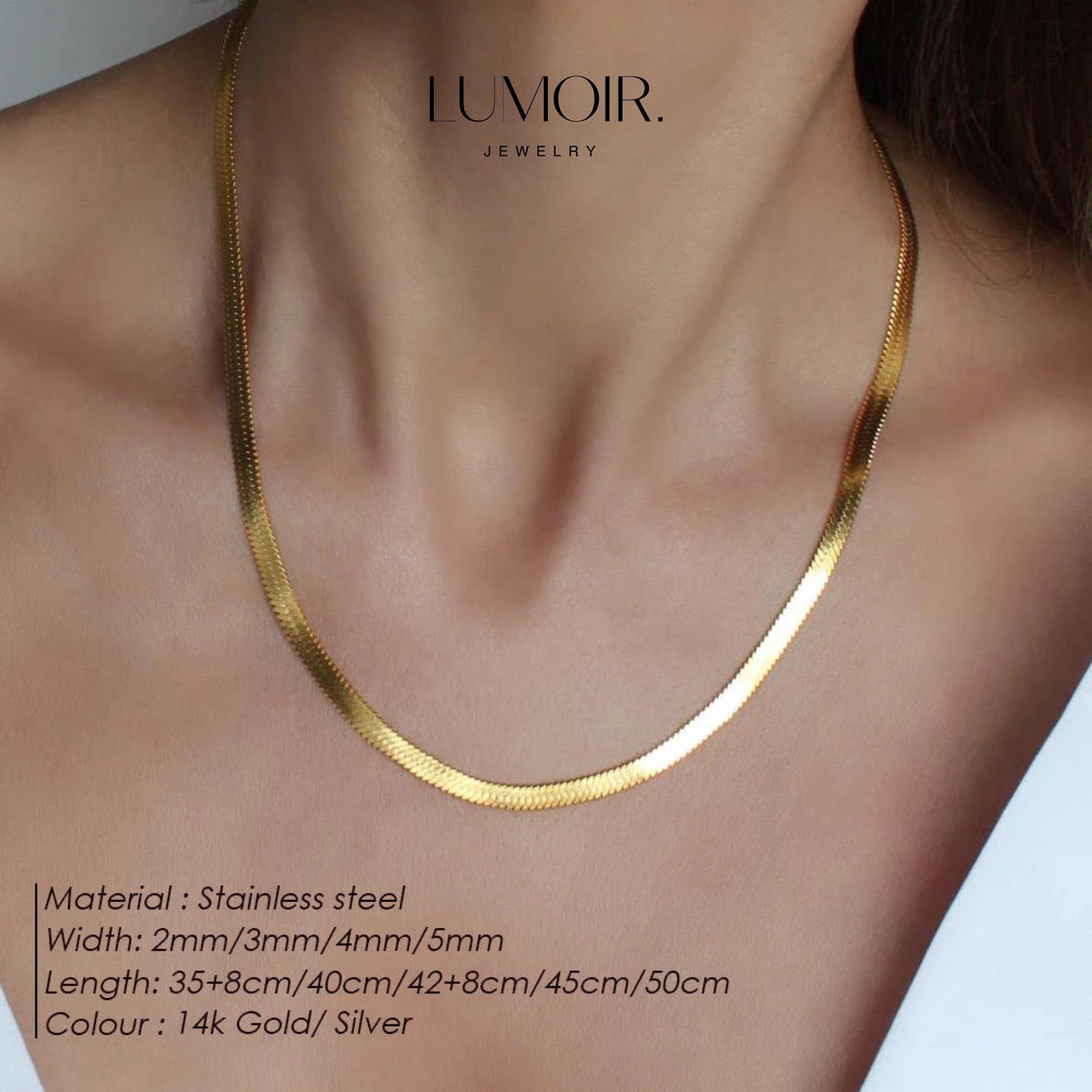 Stainless steel necklace Ambre