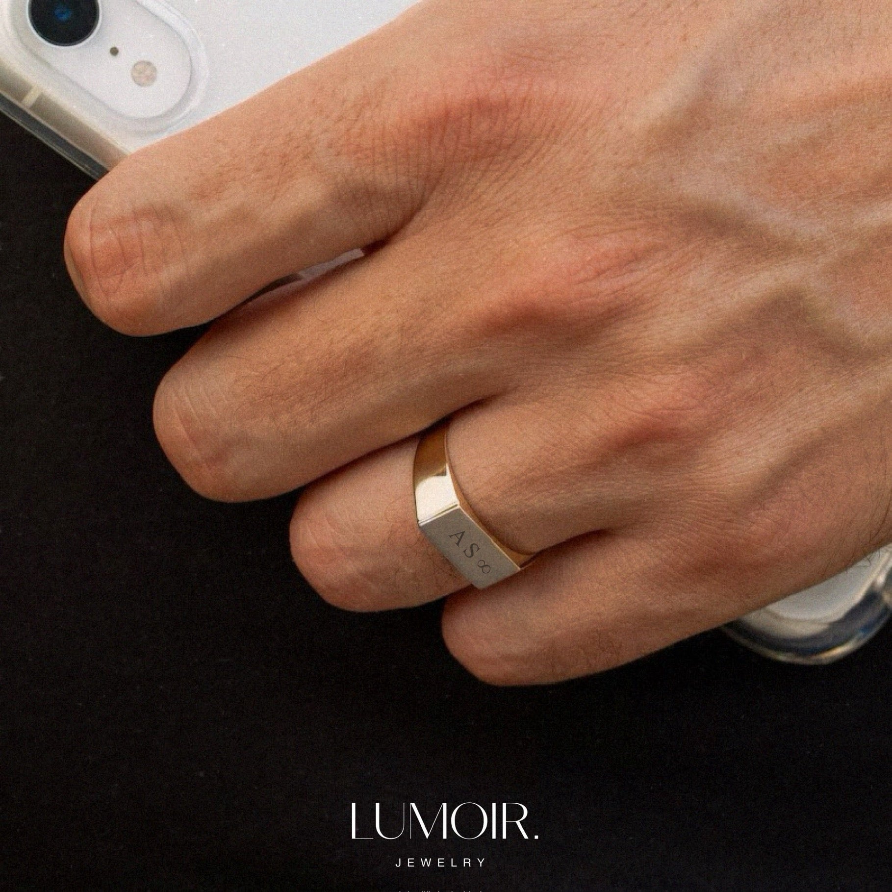 Personalisierter Edelstahl Ring Pascal