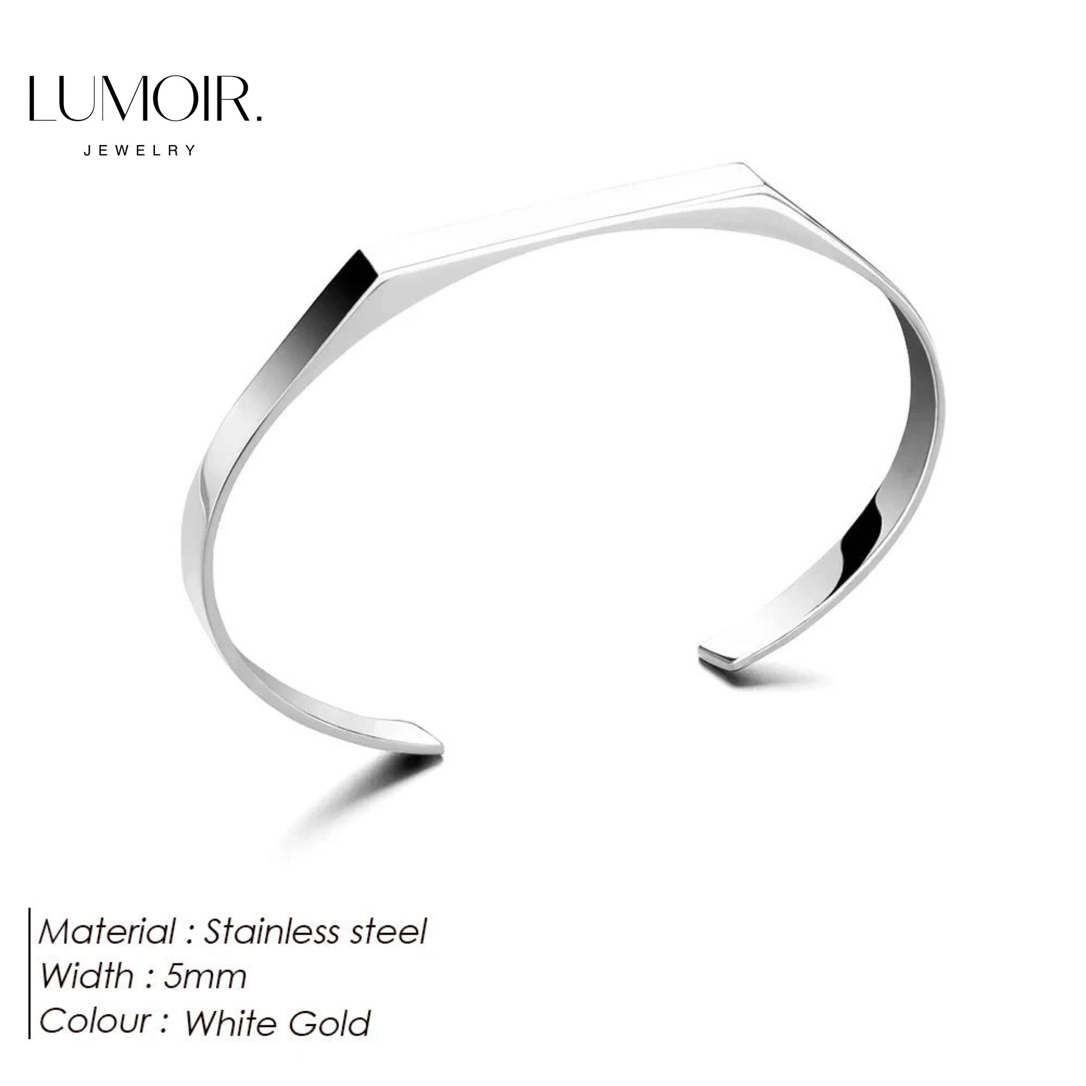 Personalized stainless steel bangle Nilo