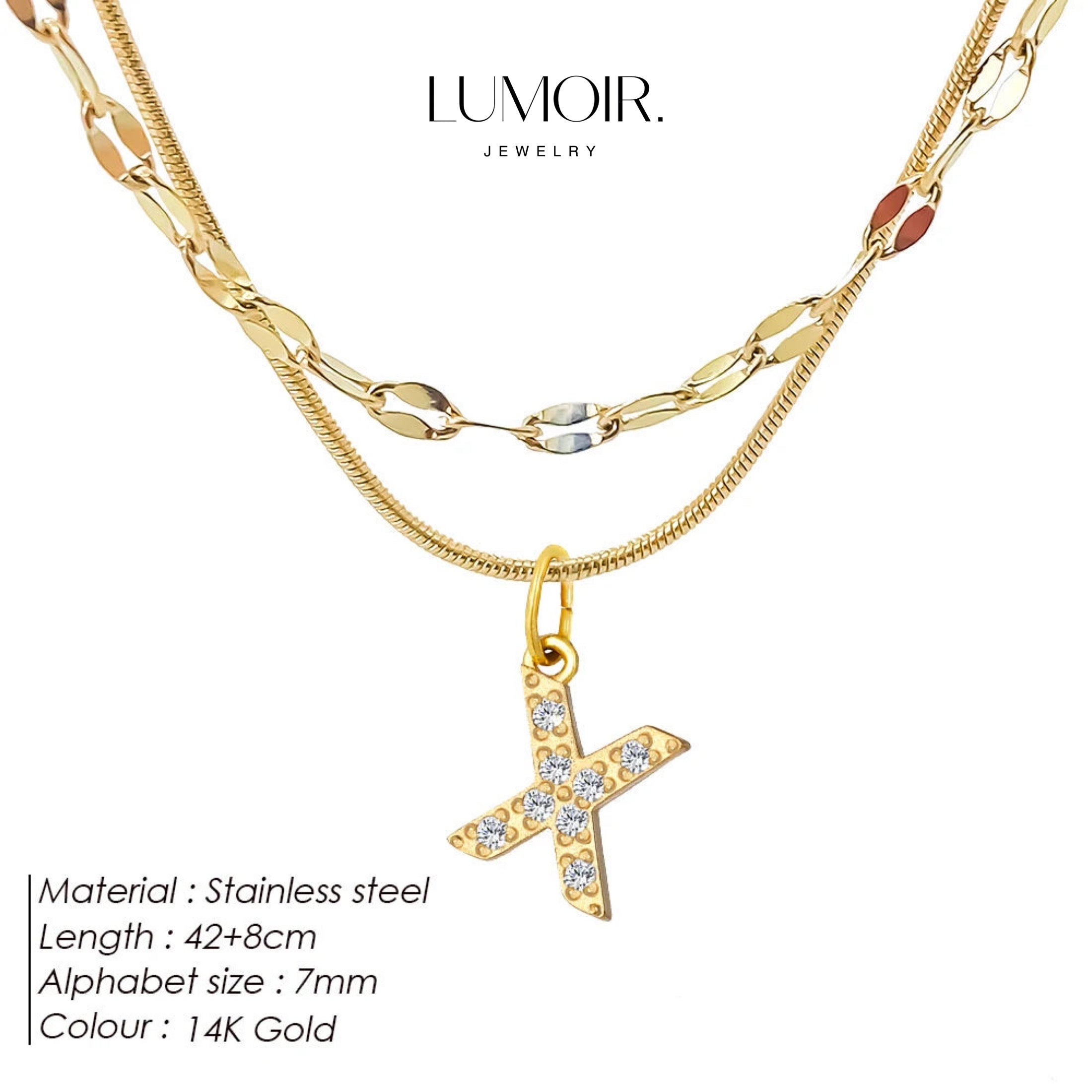 Personalized stainless steel necklace Luna