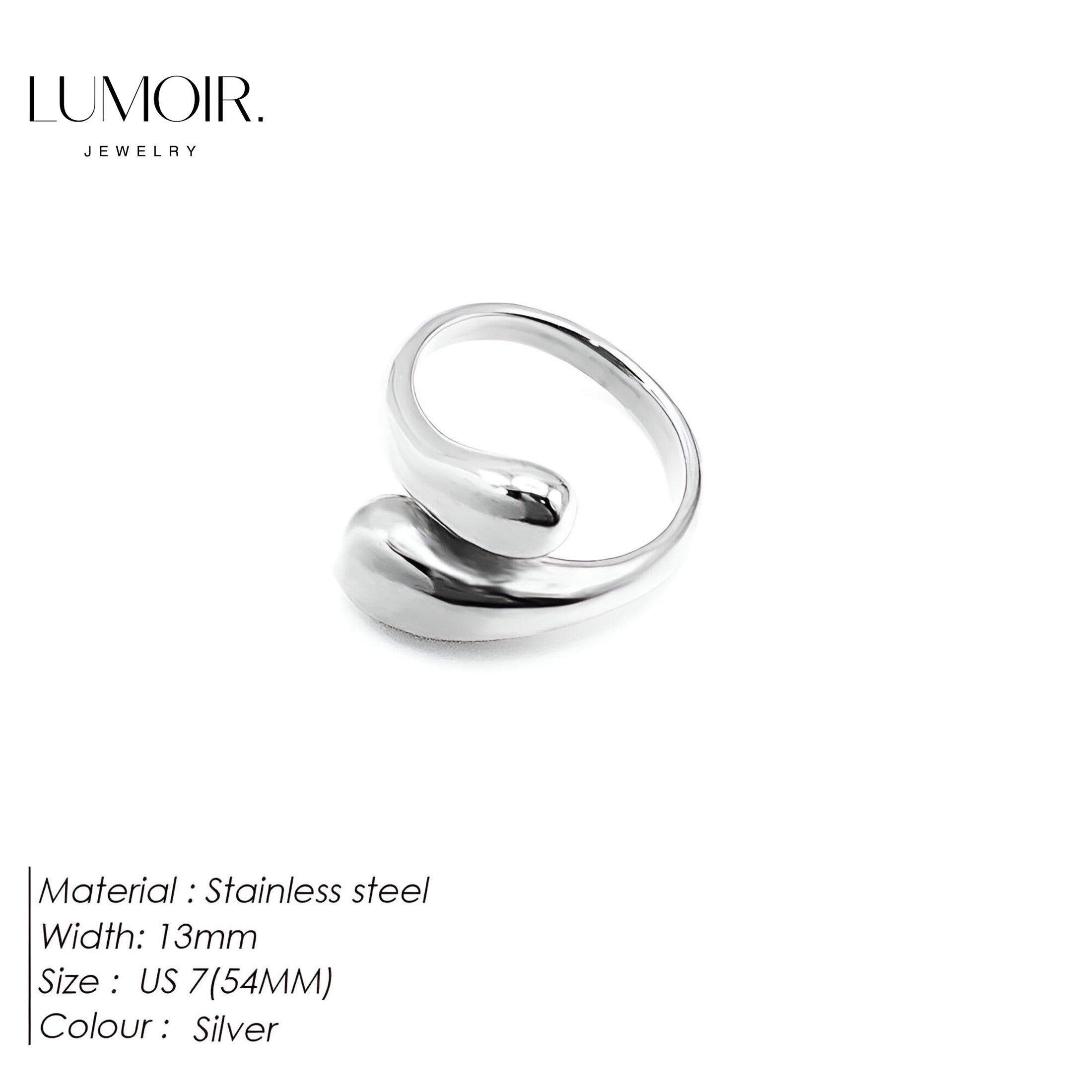 Stainless steel ring Anaïs