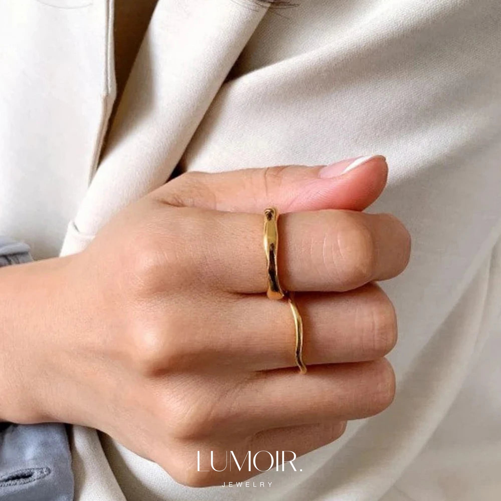 Stainless steel ring Inès