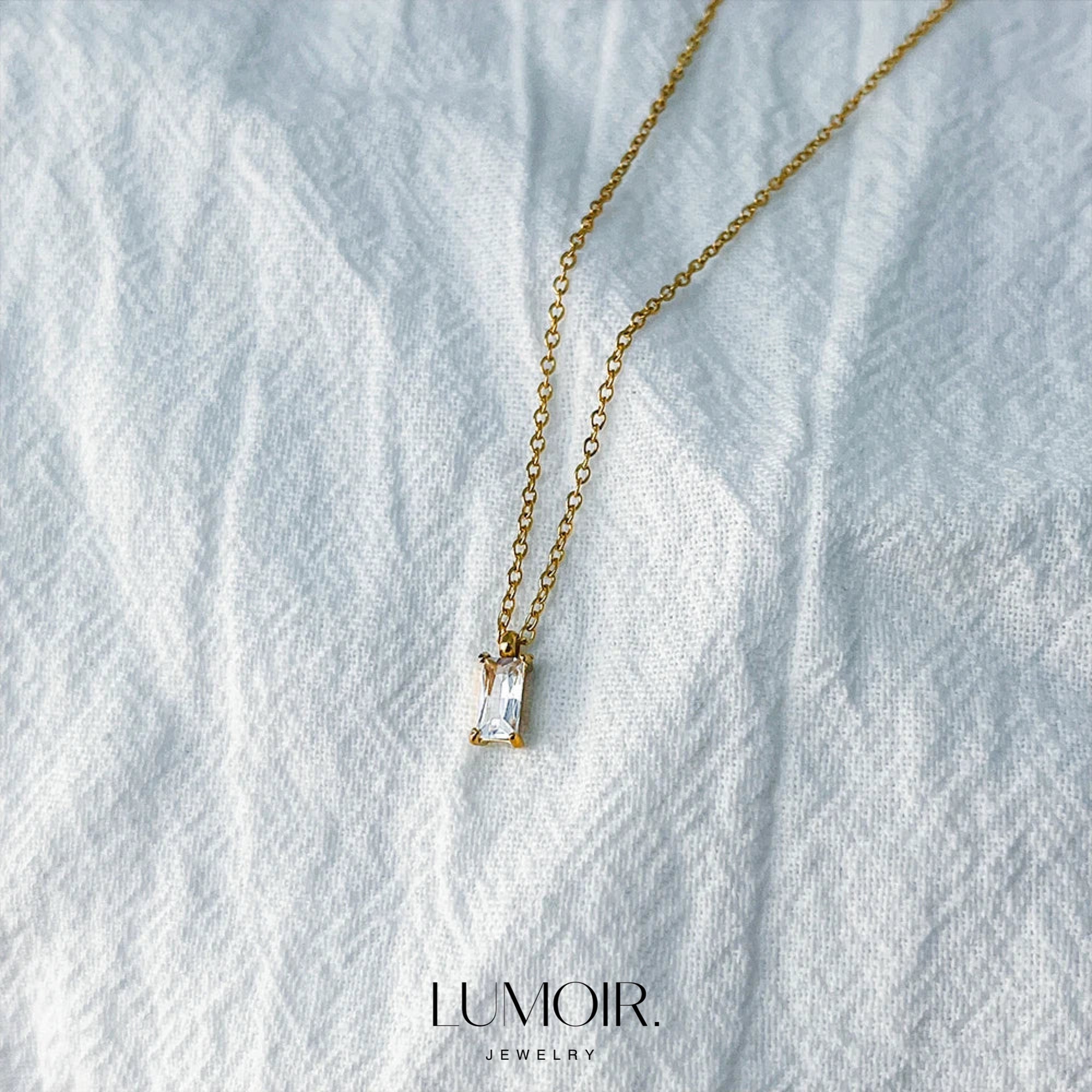 Stainless steel crystal necklace Leonie