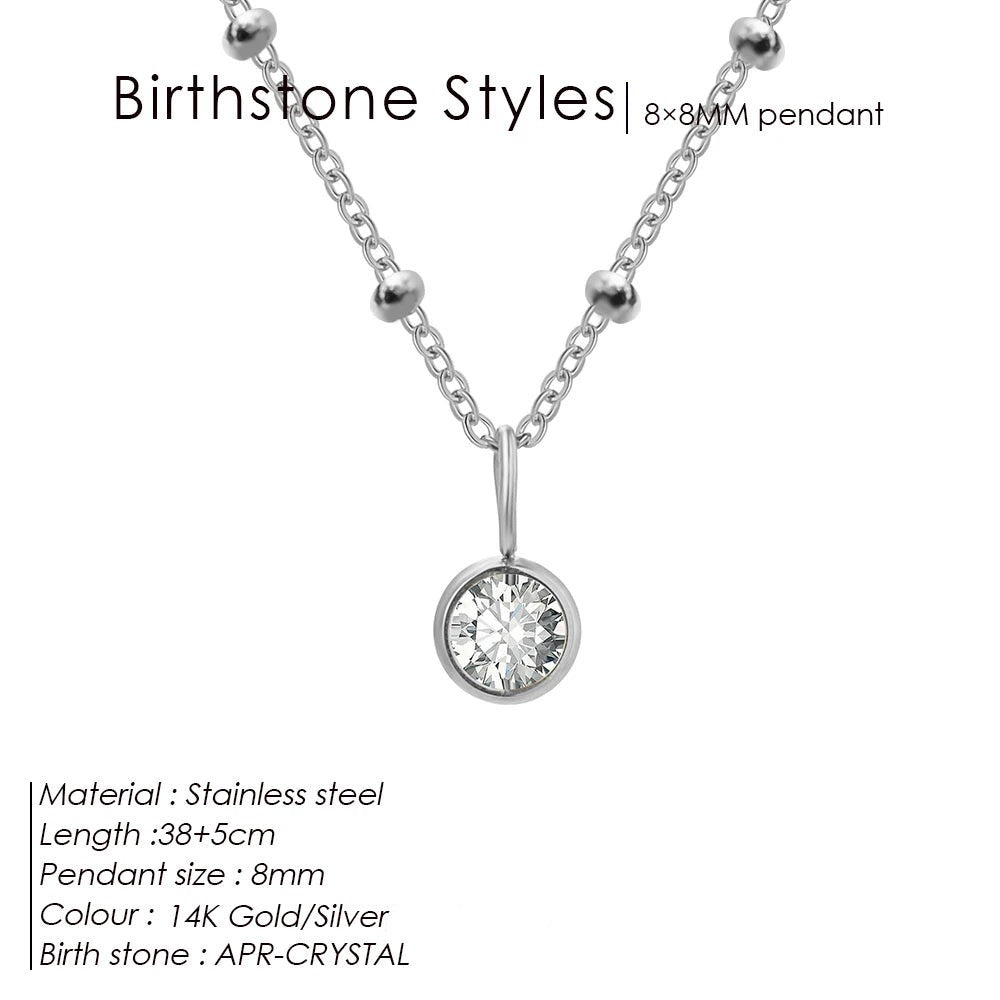 Manja birthstone necklace