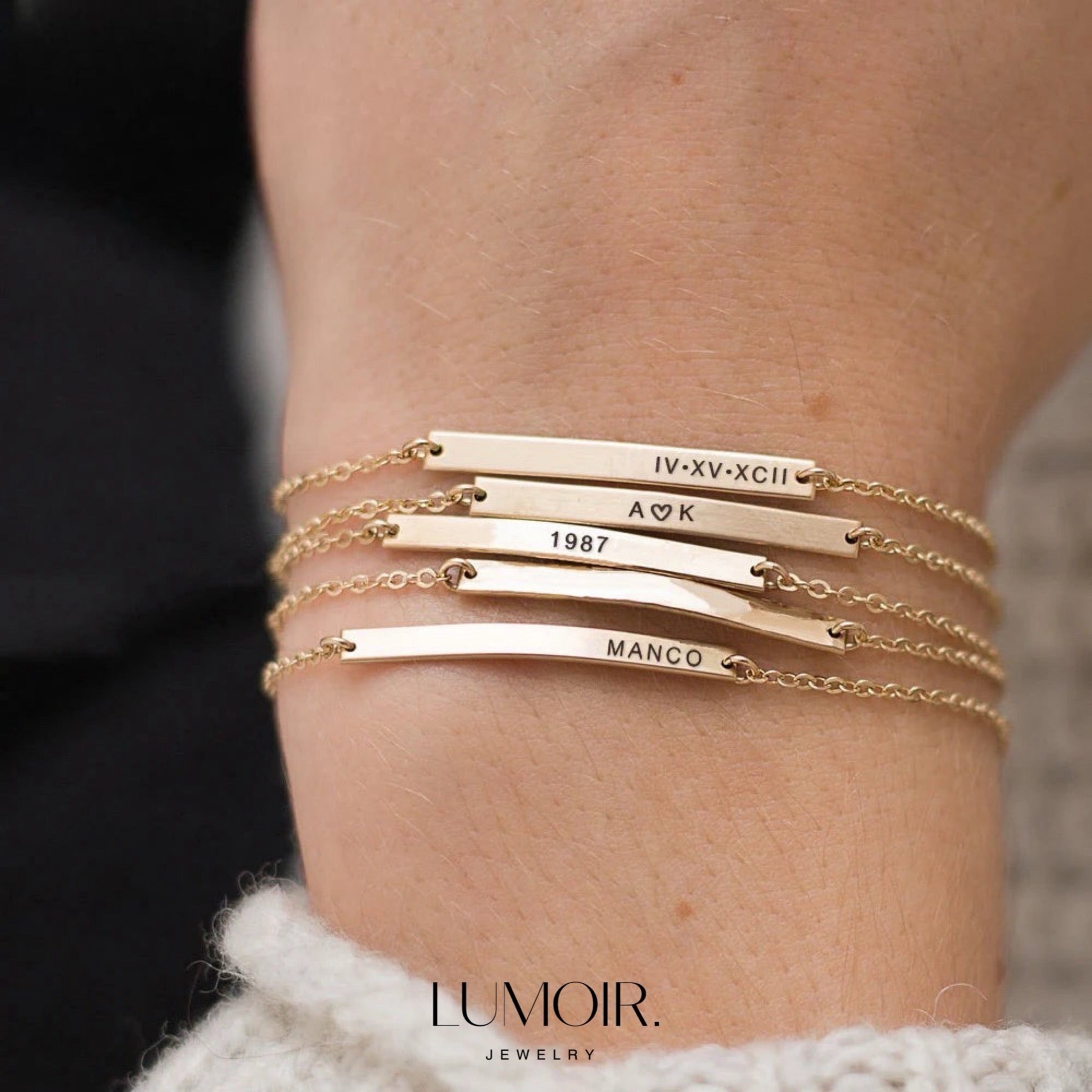 Personalized stainless steel bracelet Lea