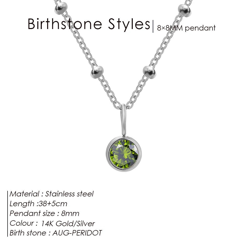 Manja birthstone necklace