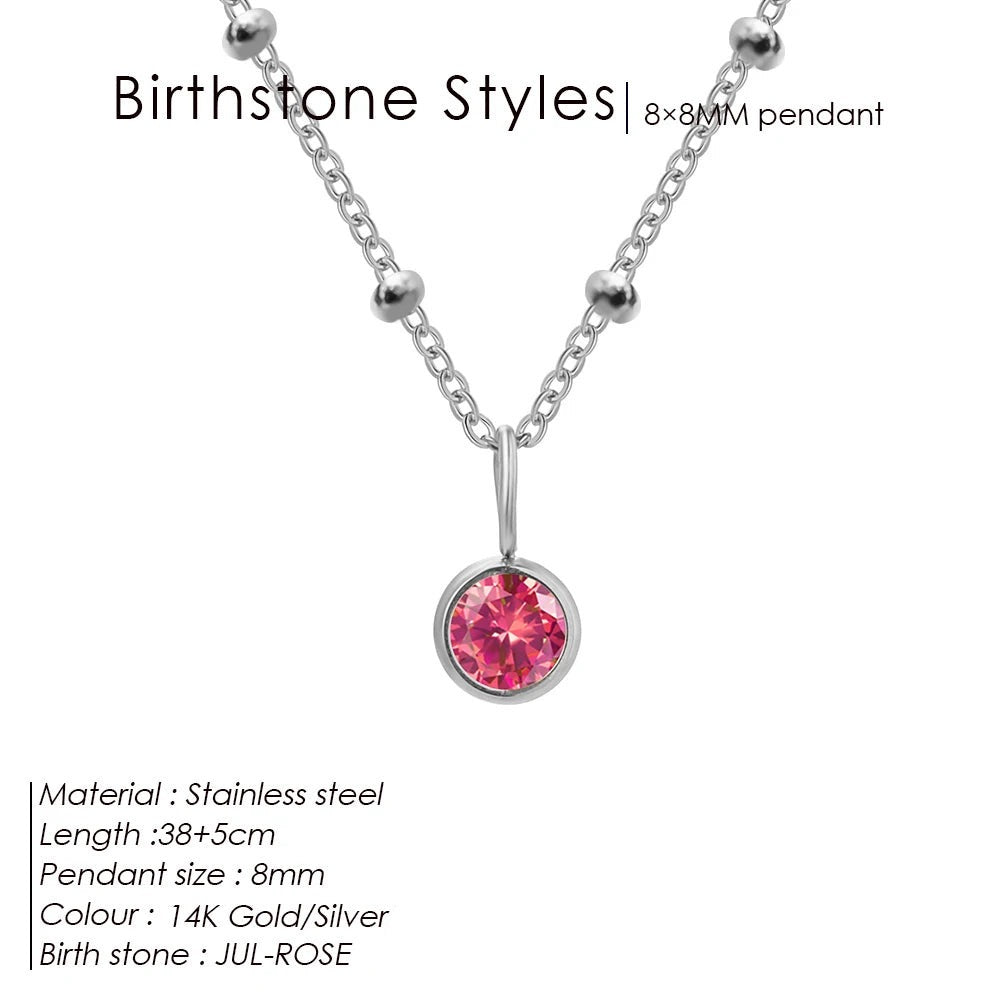 Manja birthstone necklace