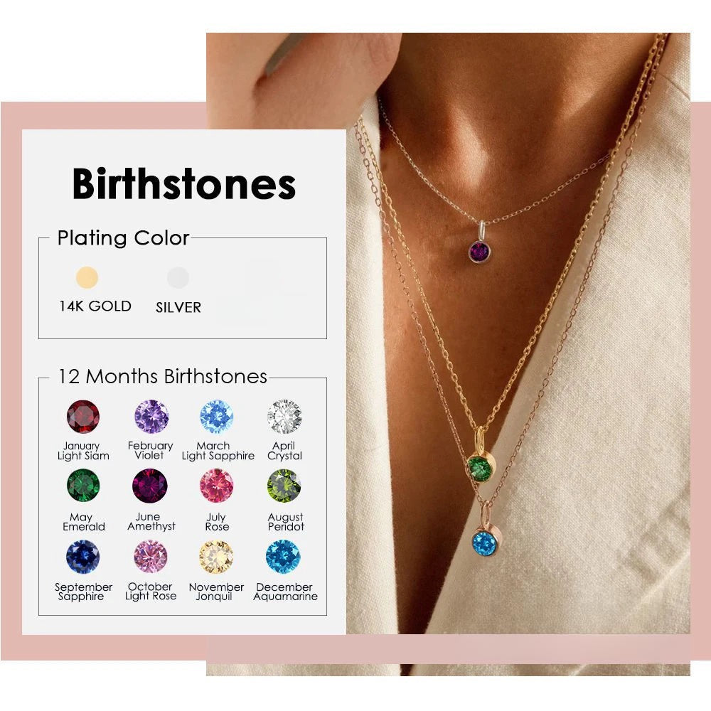 Birthstone necklace Tanja