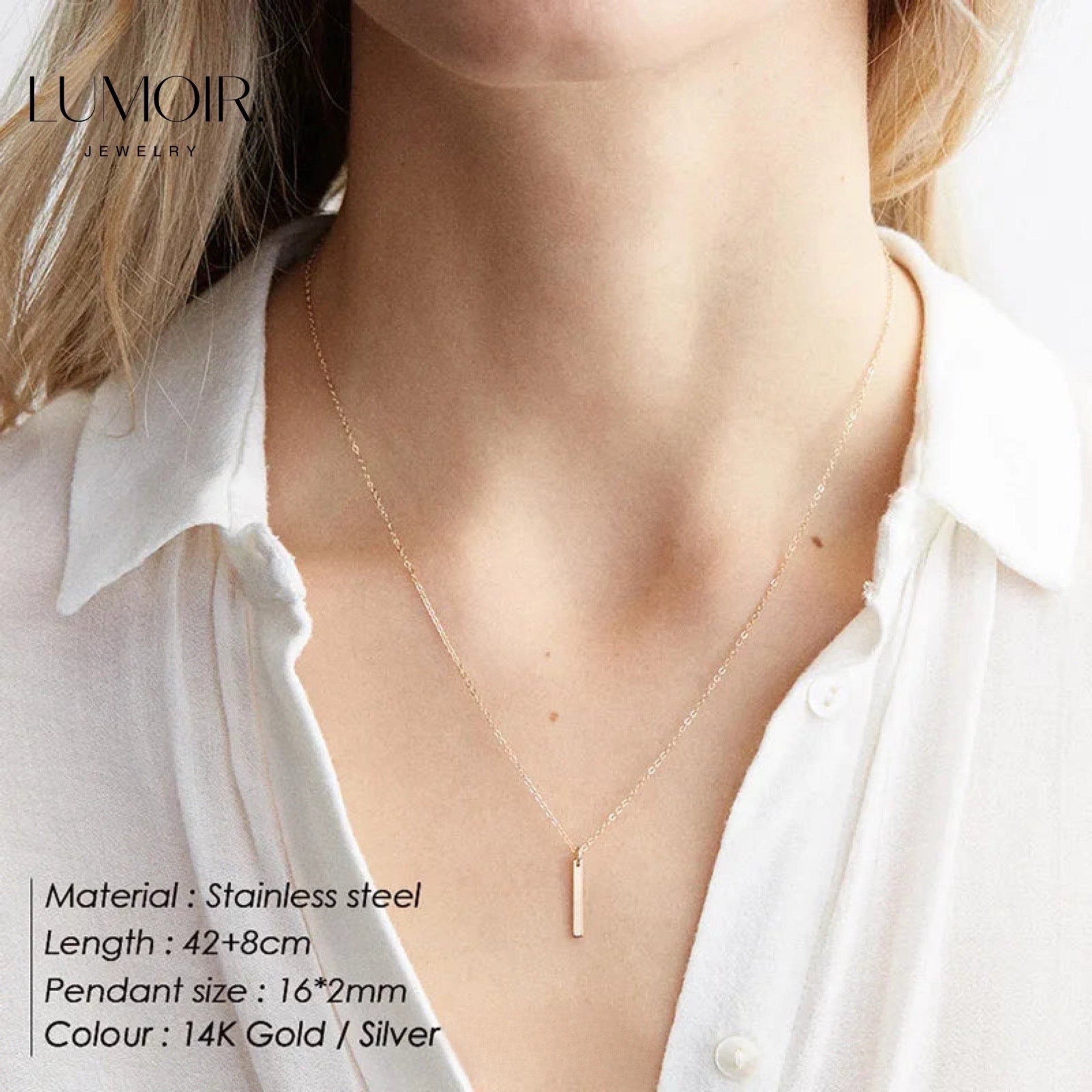 Personalized stainless steel necklace Sophie