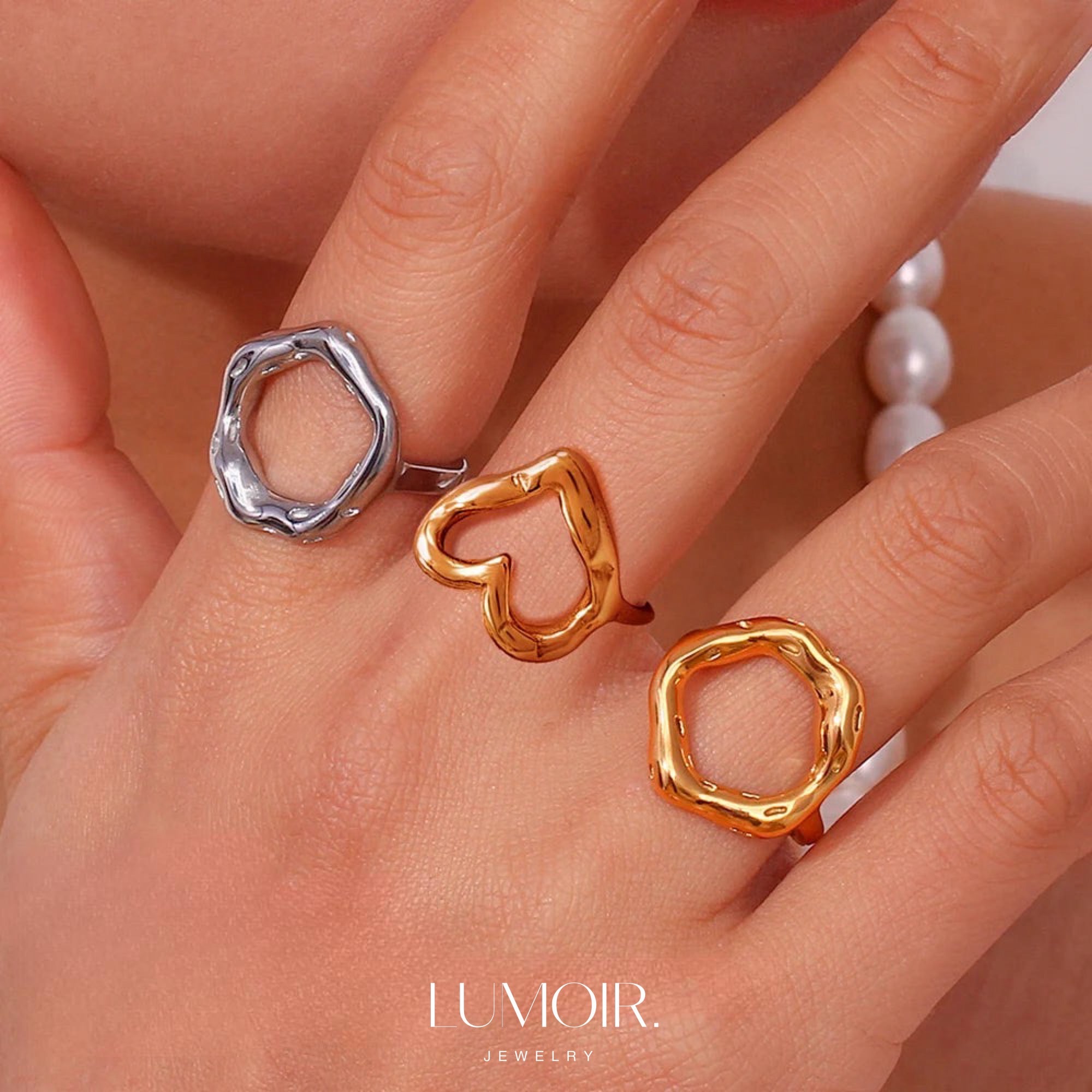 Stainless steel ring Xenia