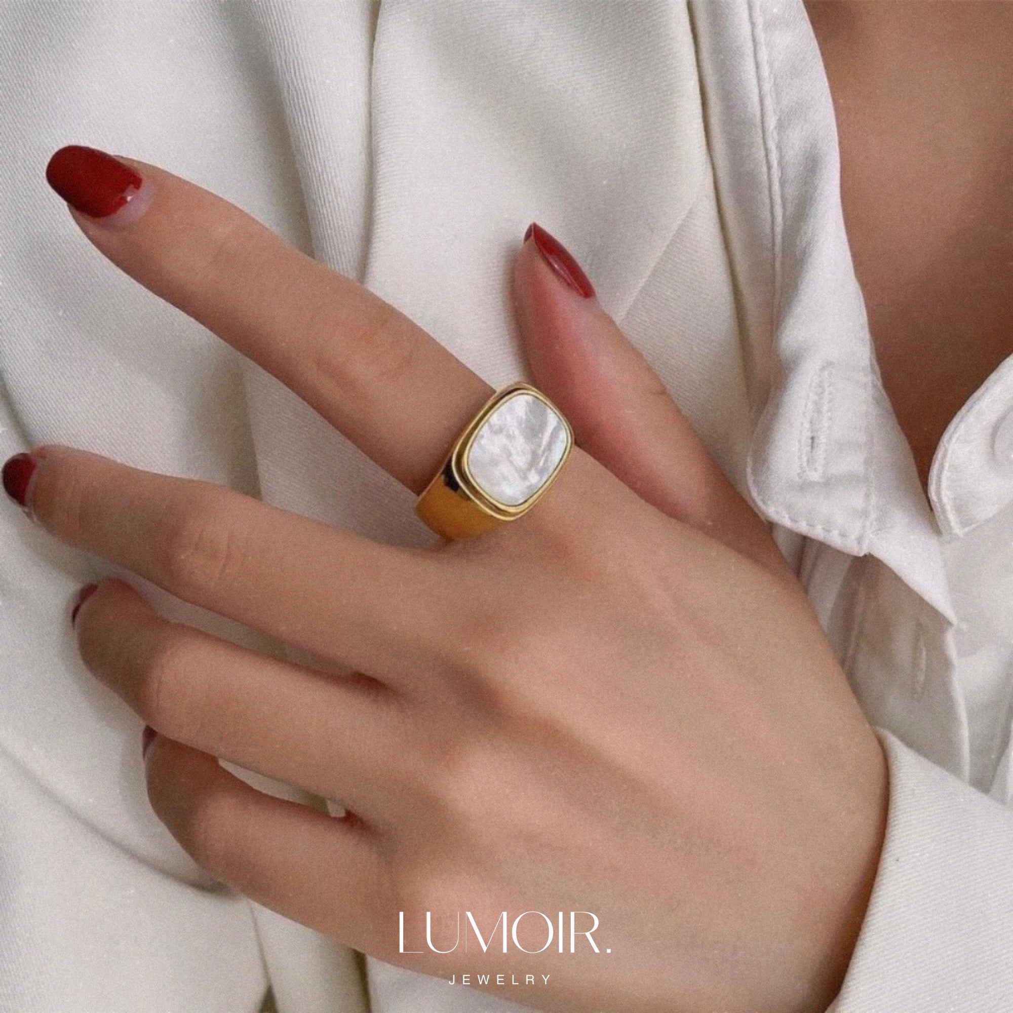 Stainless steel ring Serena