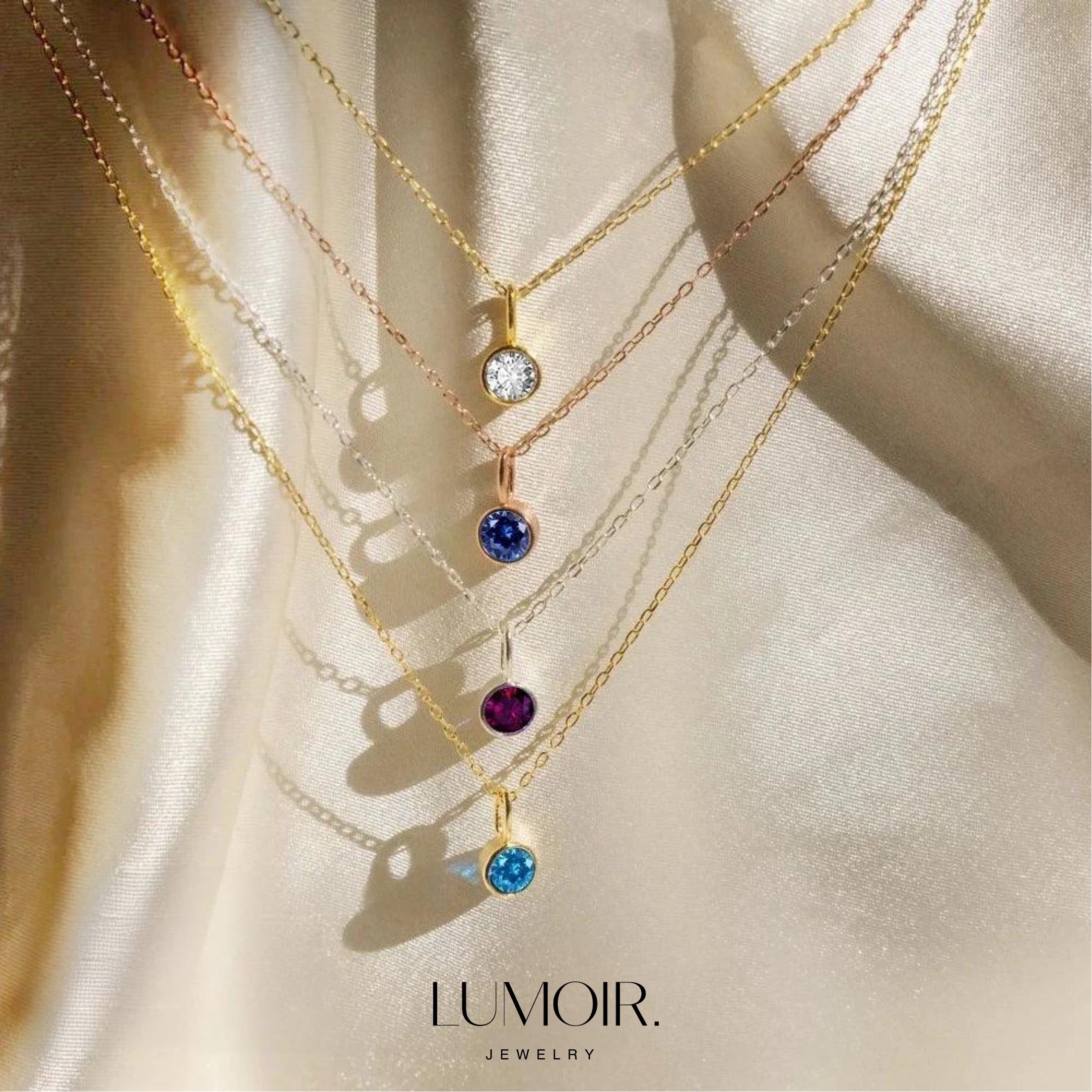 Birthstone necklace Tanja
