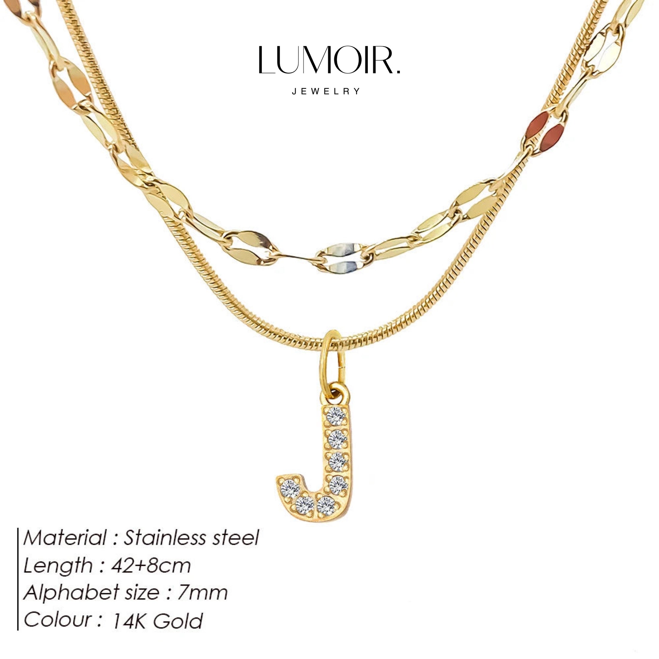Personalized stainless steel necklace Luna