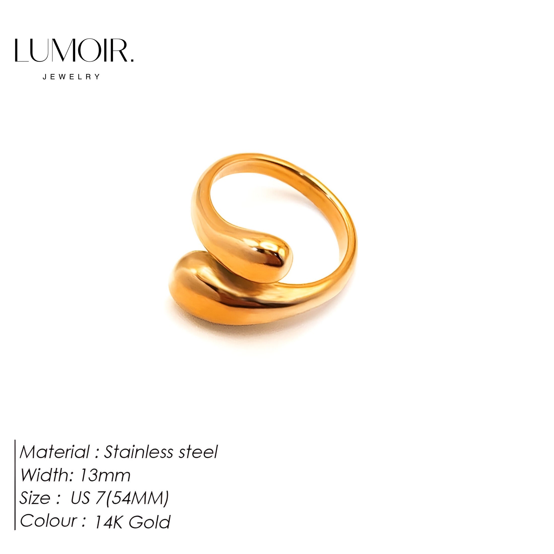 Stainless steel ring Anaïs