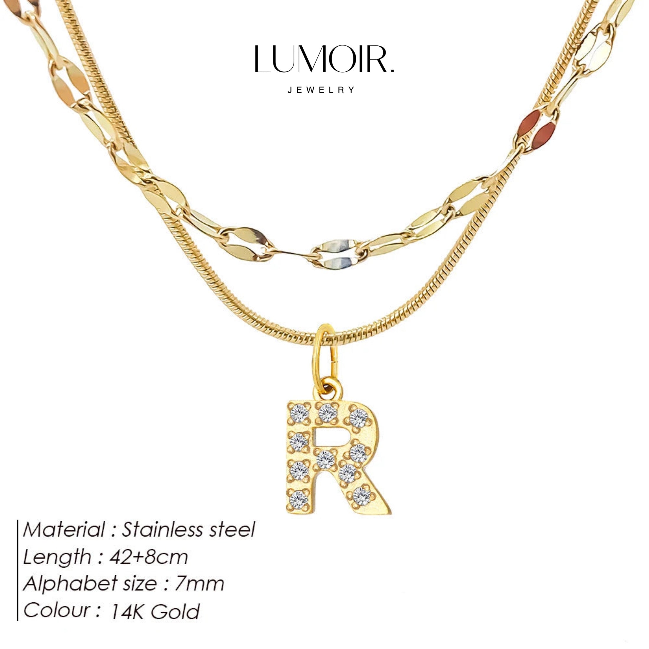 Personalized stainless steel necklace Luna