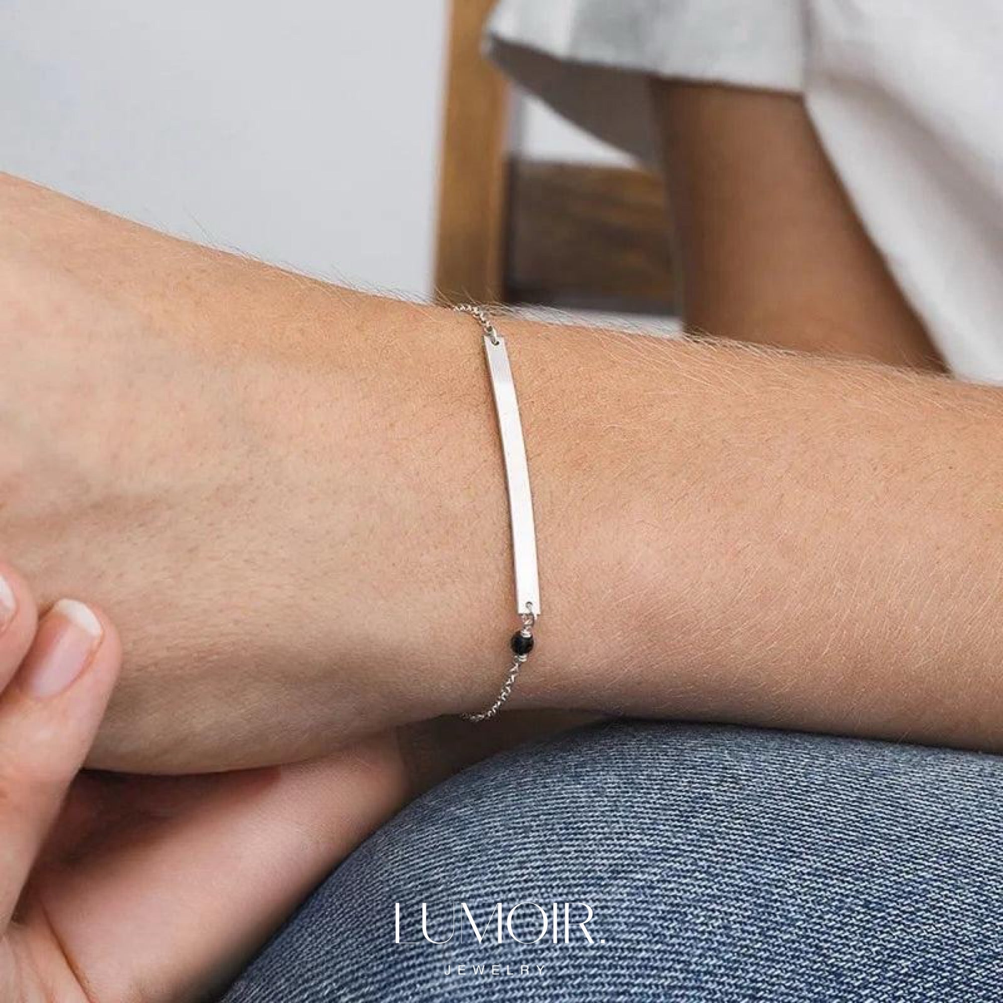 Personalized stainless steel bracelet Lea