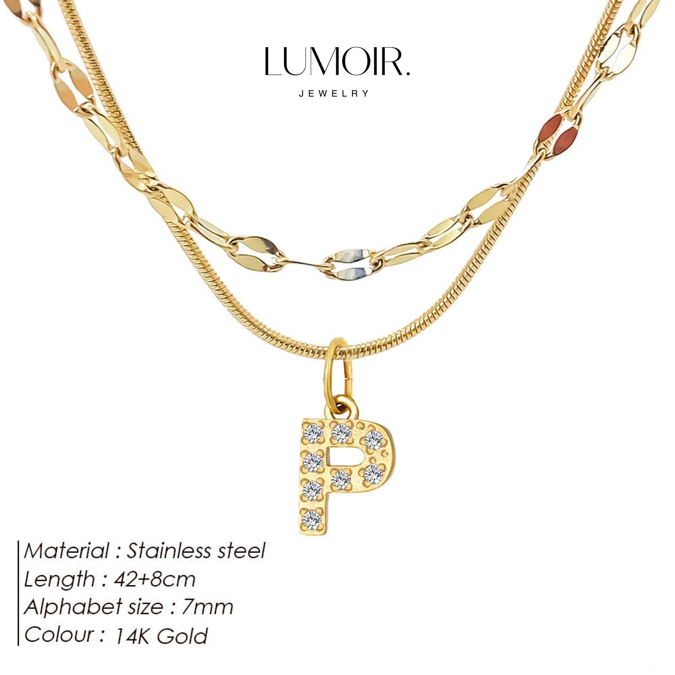 Personalized stainless steel necklace Luna