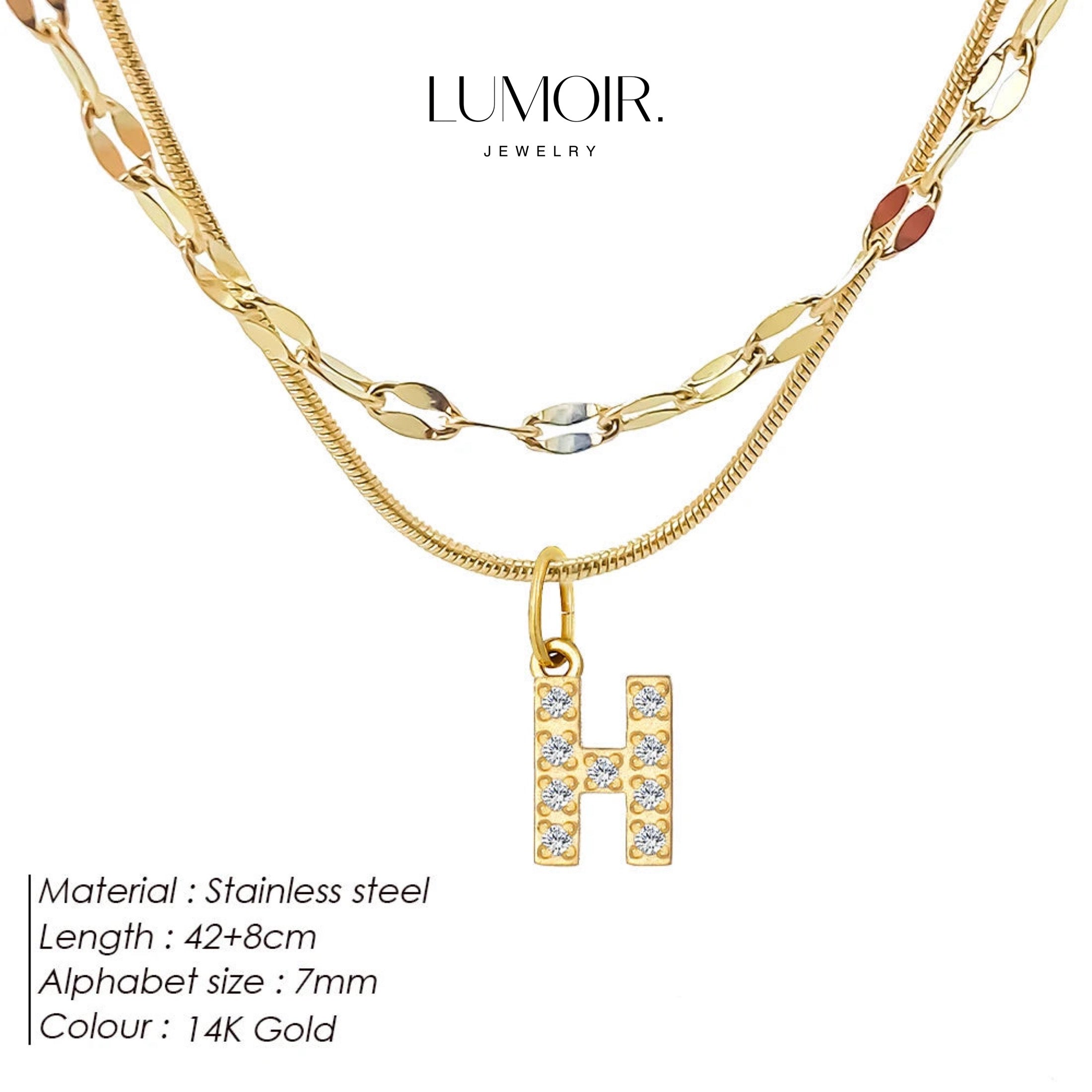 Personalized stainless steel necklace Luna