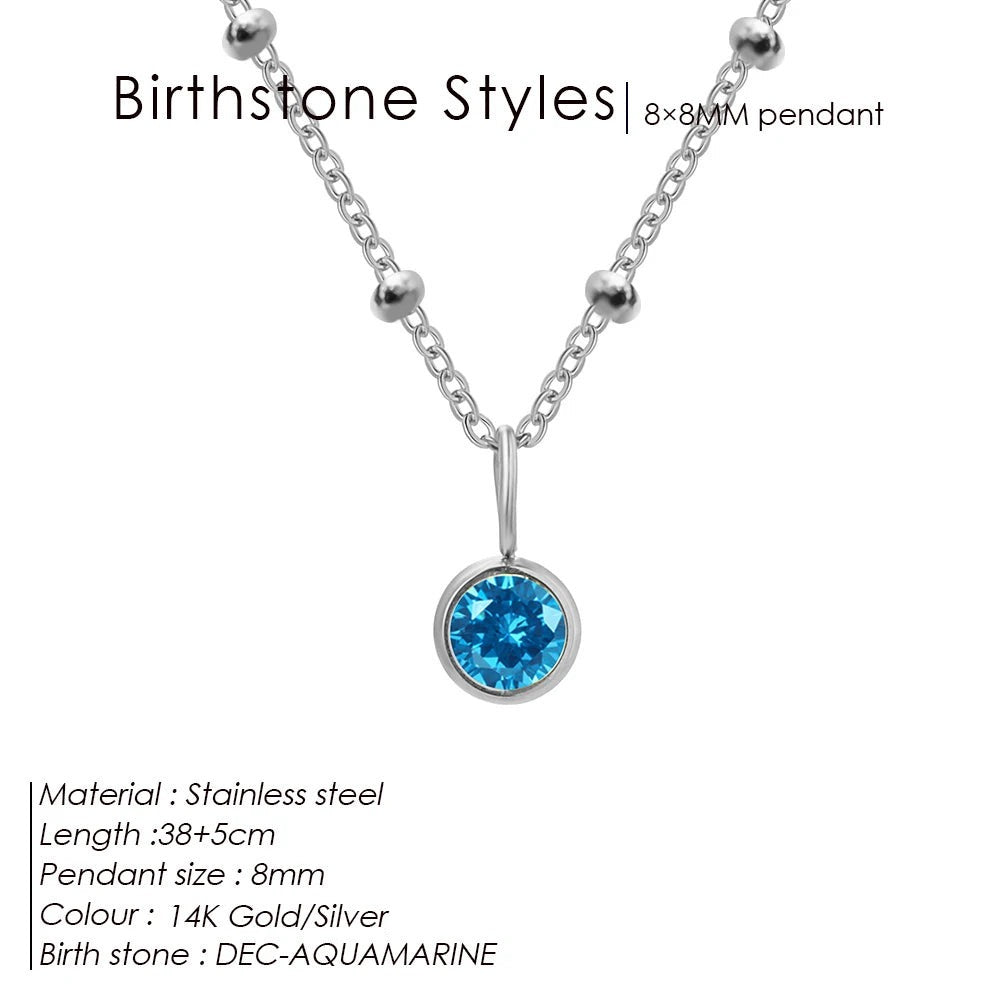 Manja birthstone necklace