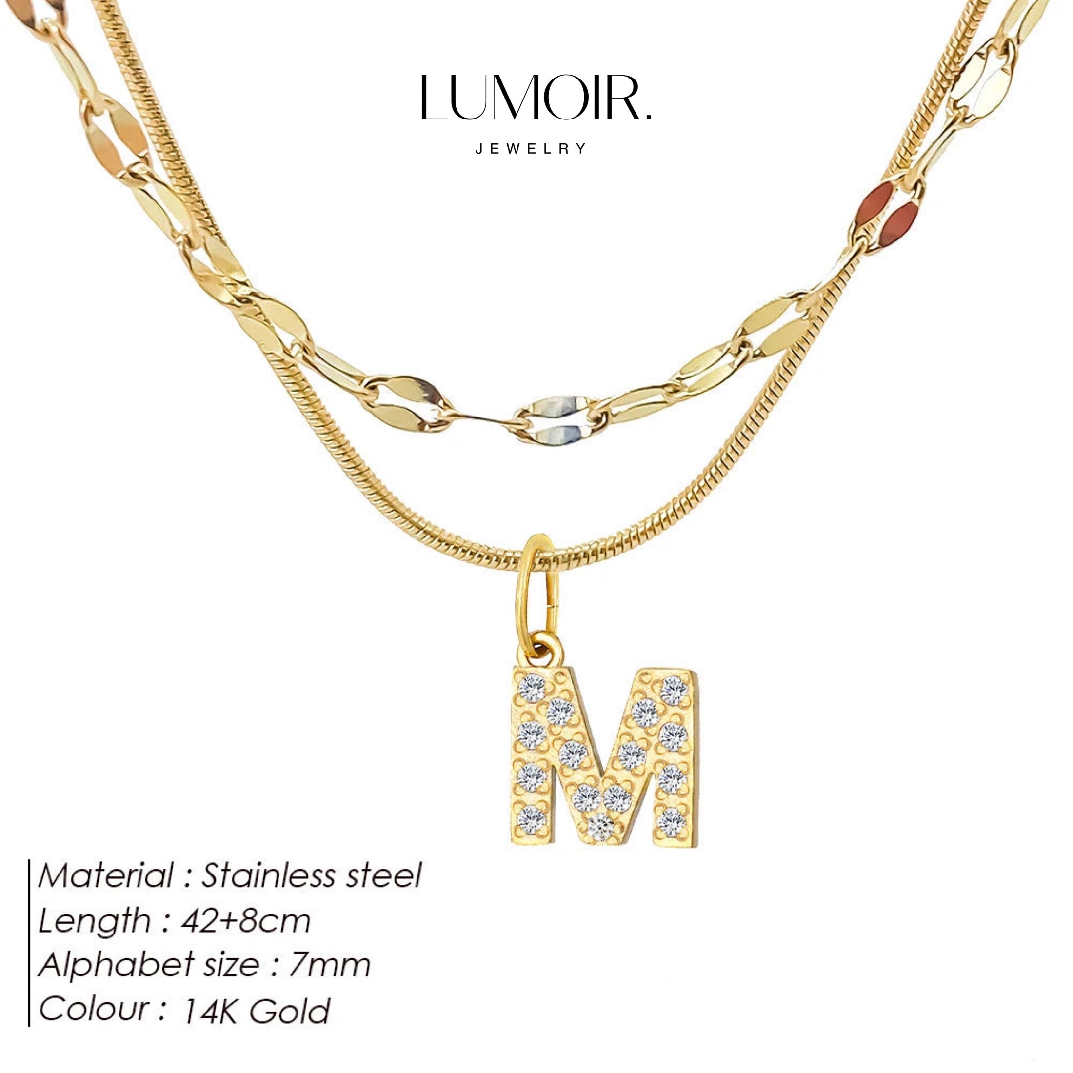 Personalized stainless steel necklace Luna