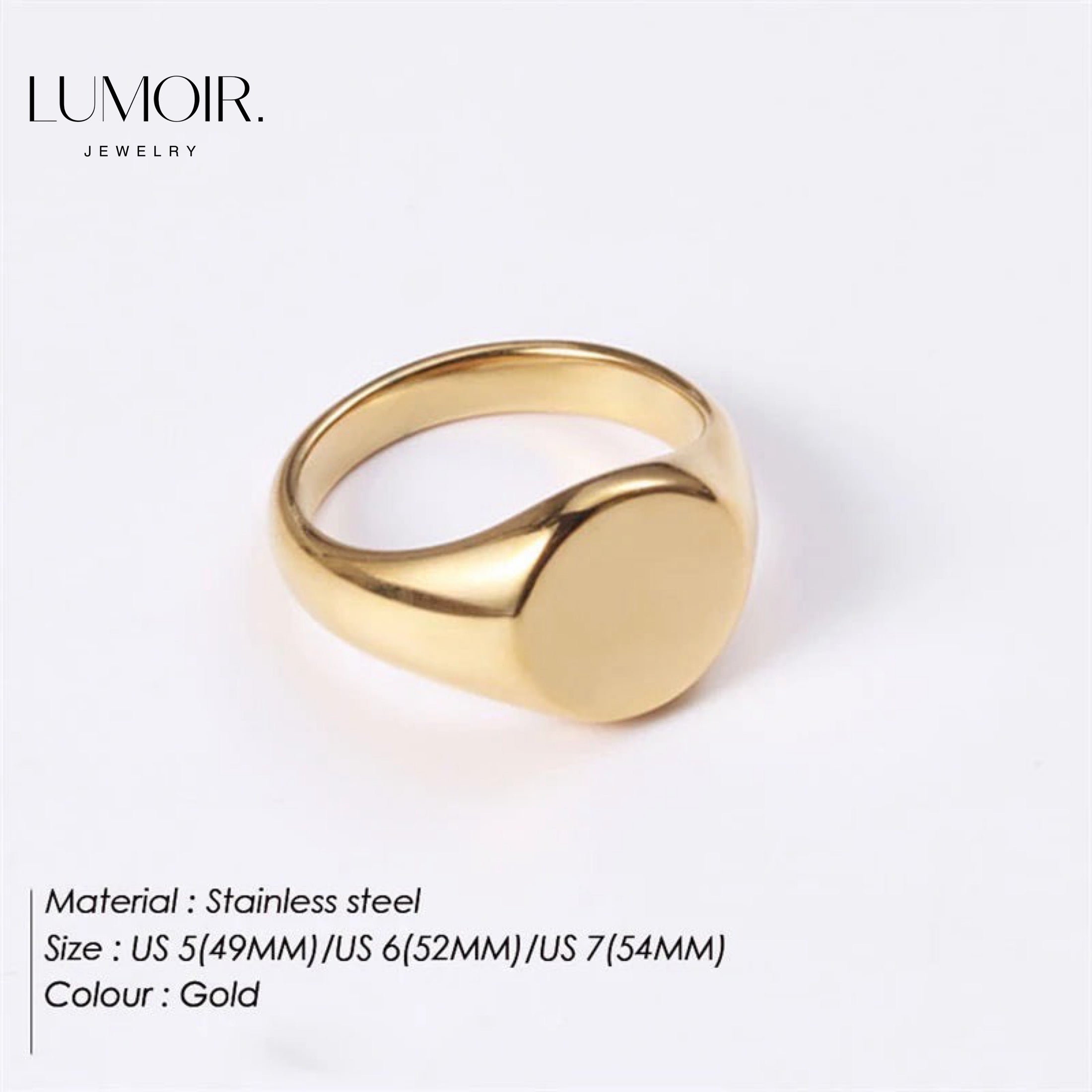 Stainless steel ring Doux