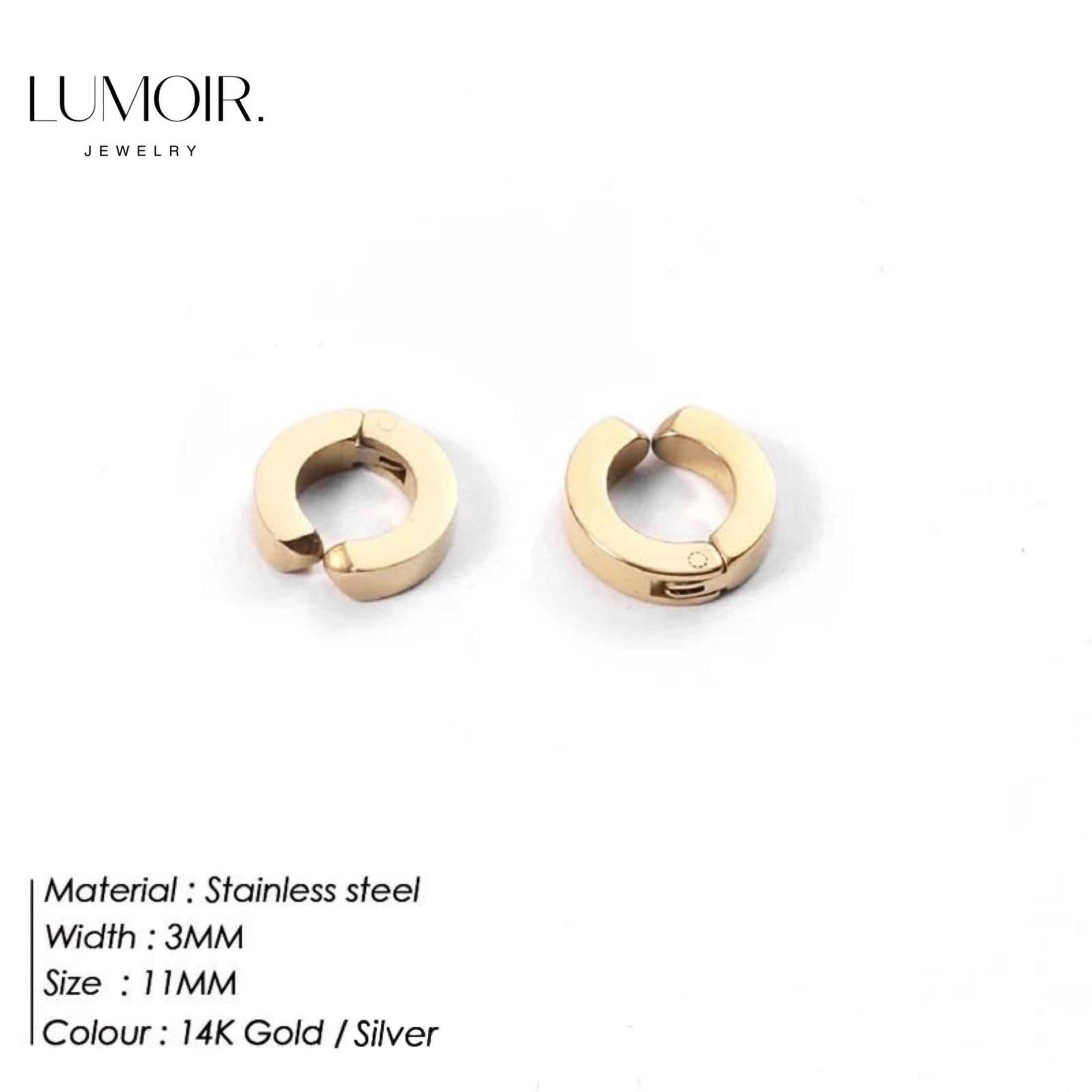 Stainless steel earrings Sélène