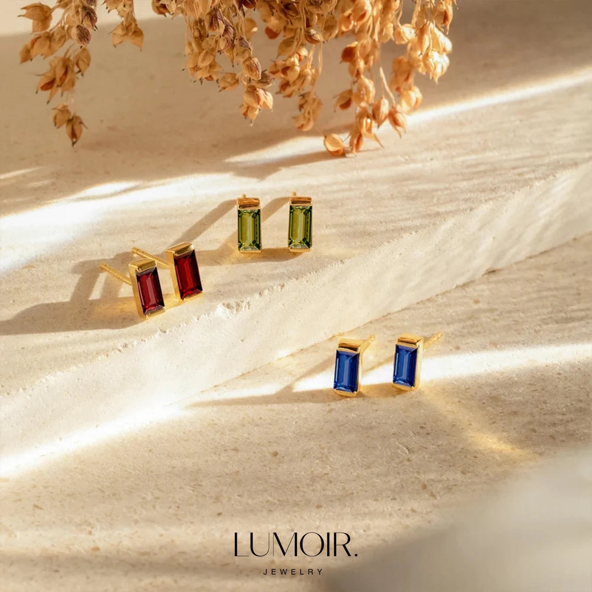 Birthstone earrings Lina