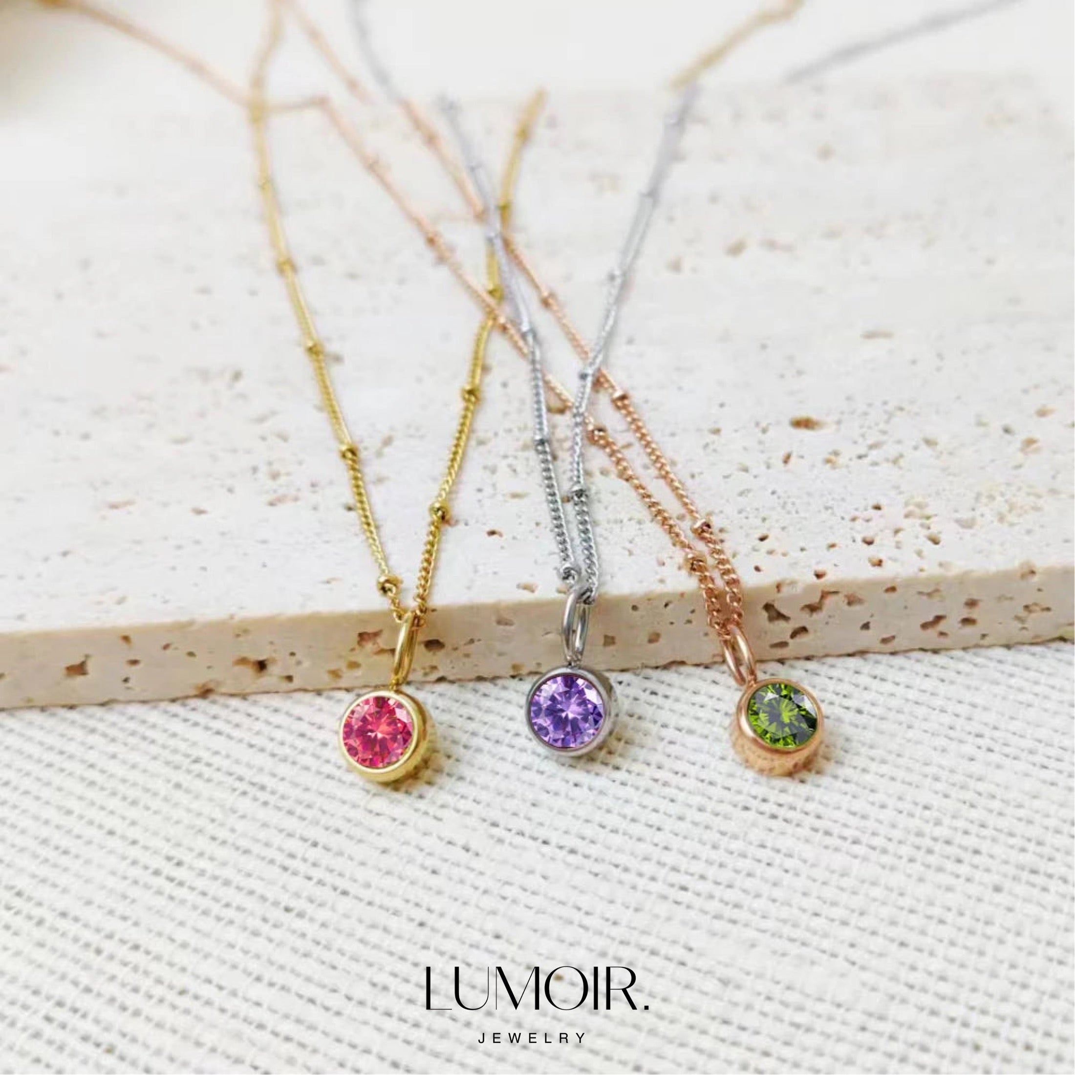 Manja birthstone necklace