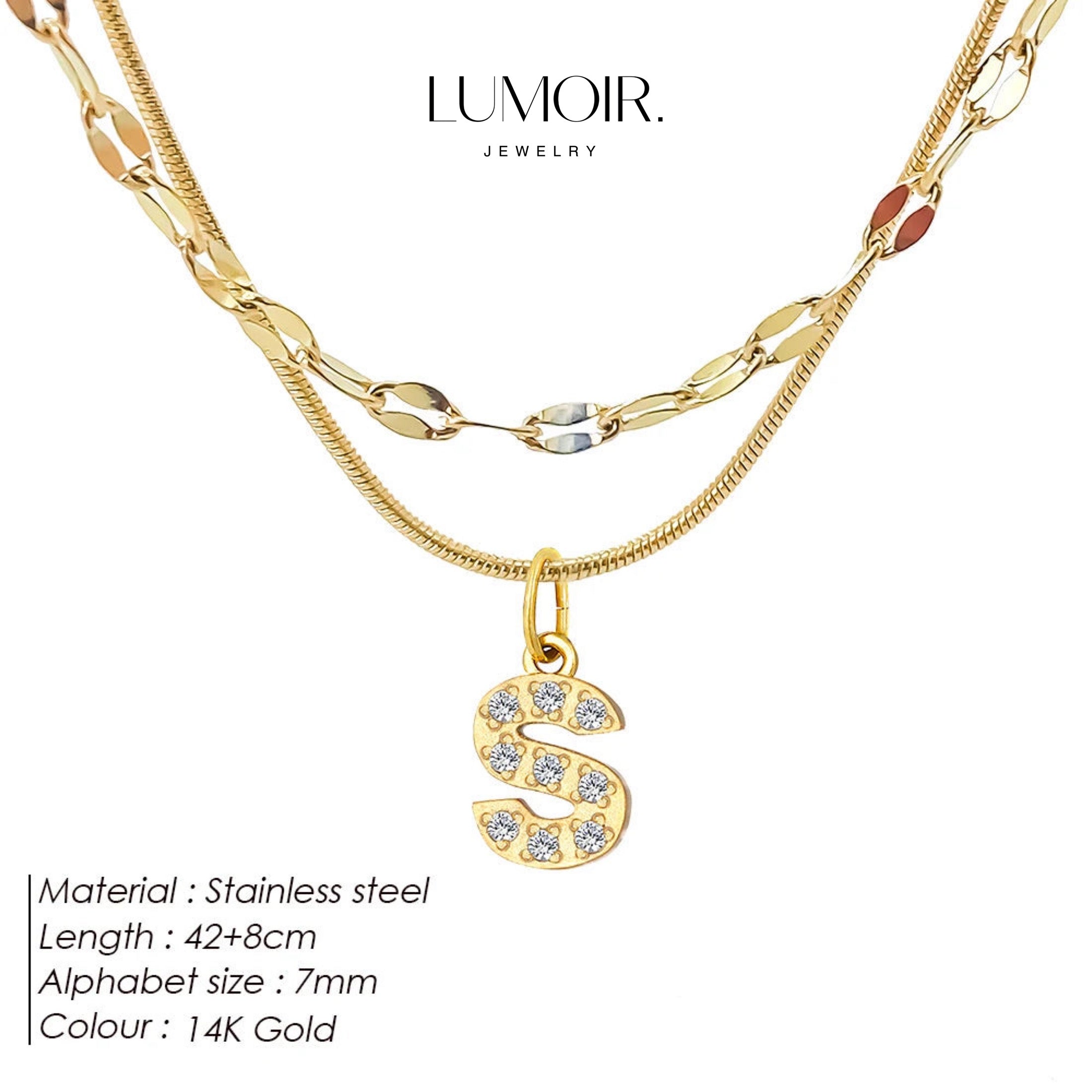 Personalized stainless steel necklace Luna