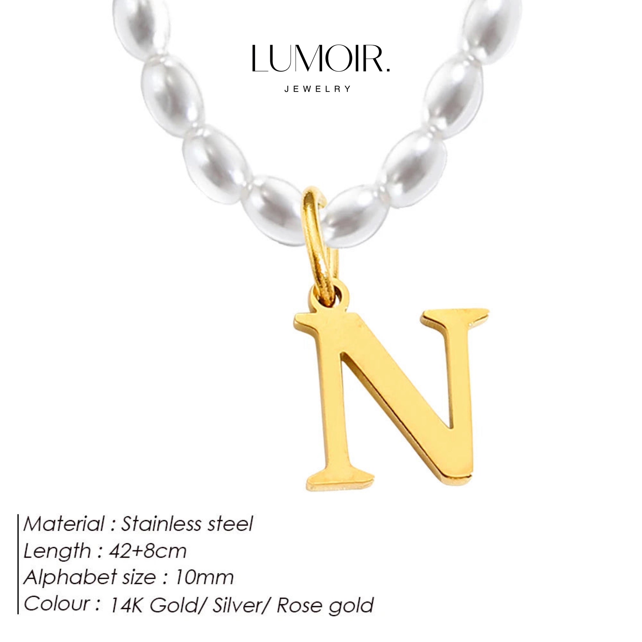 Personalized pearl necklace Tanna