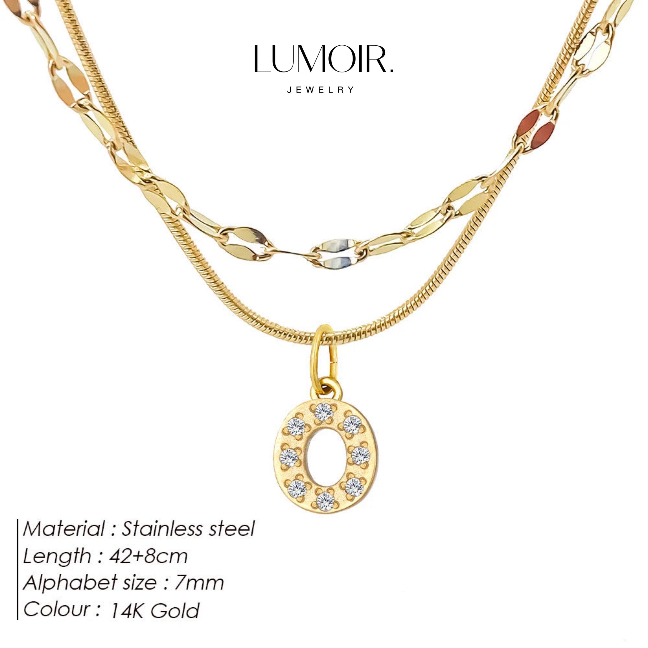 Personalized stainless steel necklace Luna