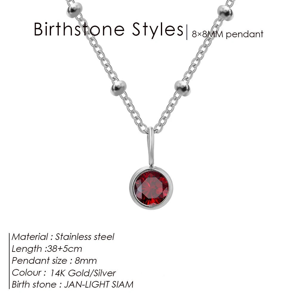 Manja birthstone necklace