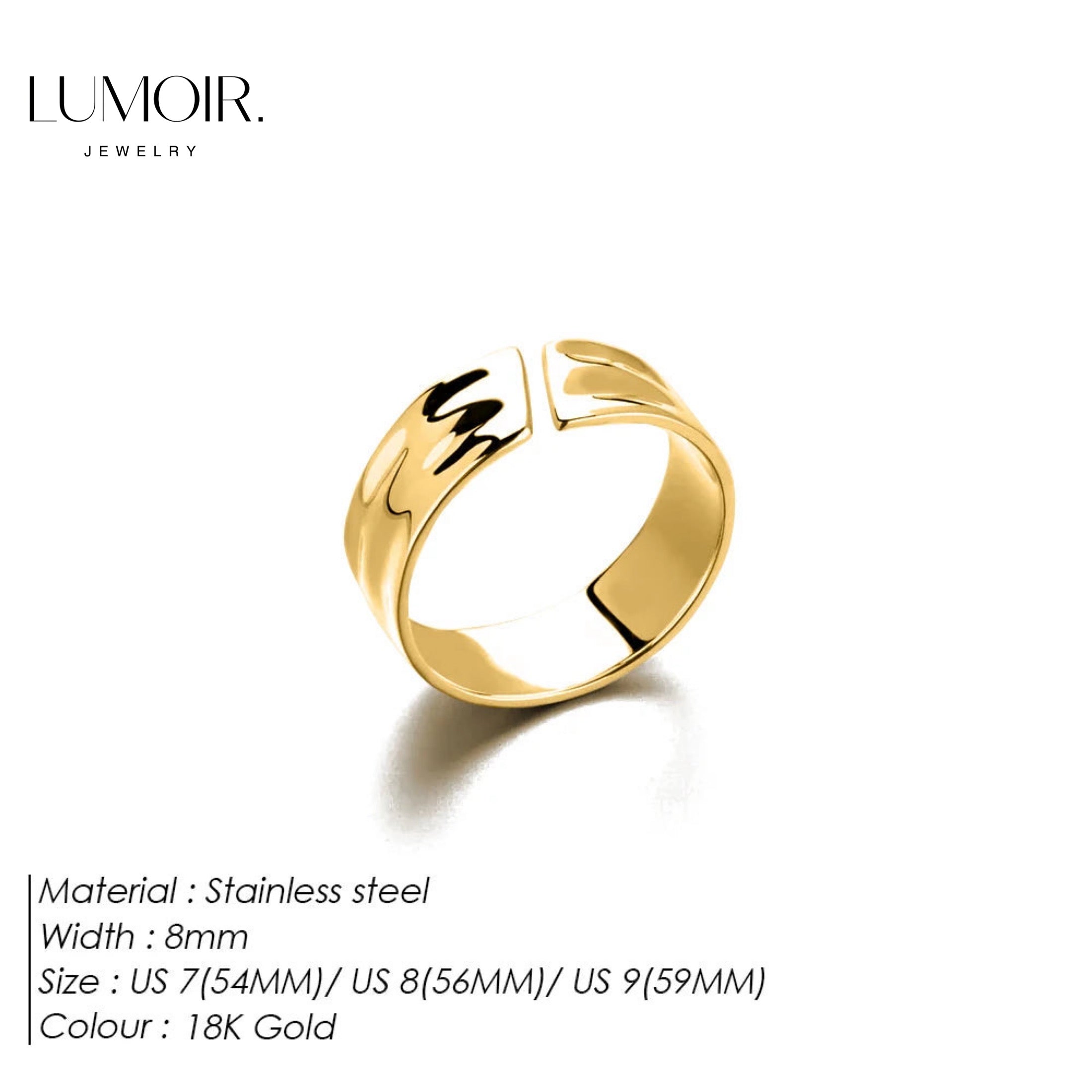 Stainless steel ring Ash