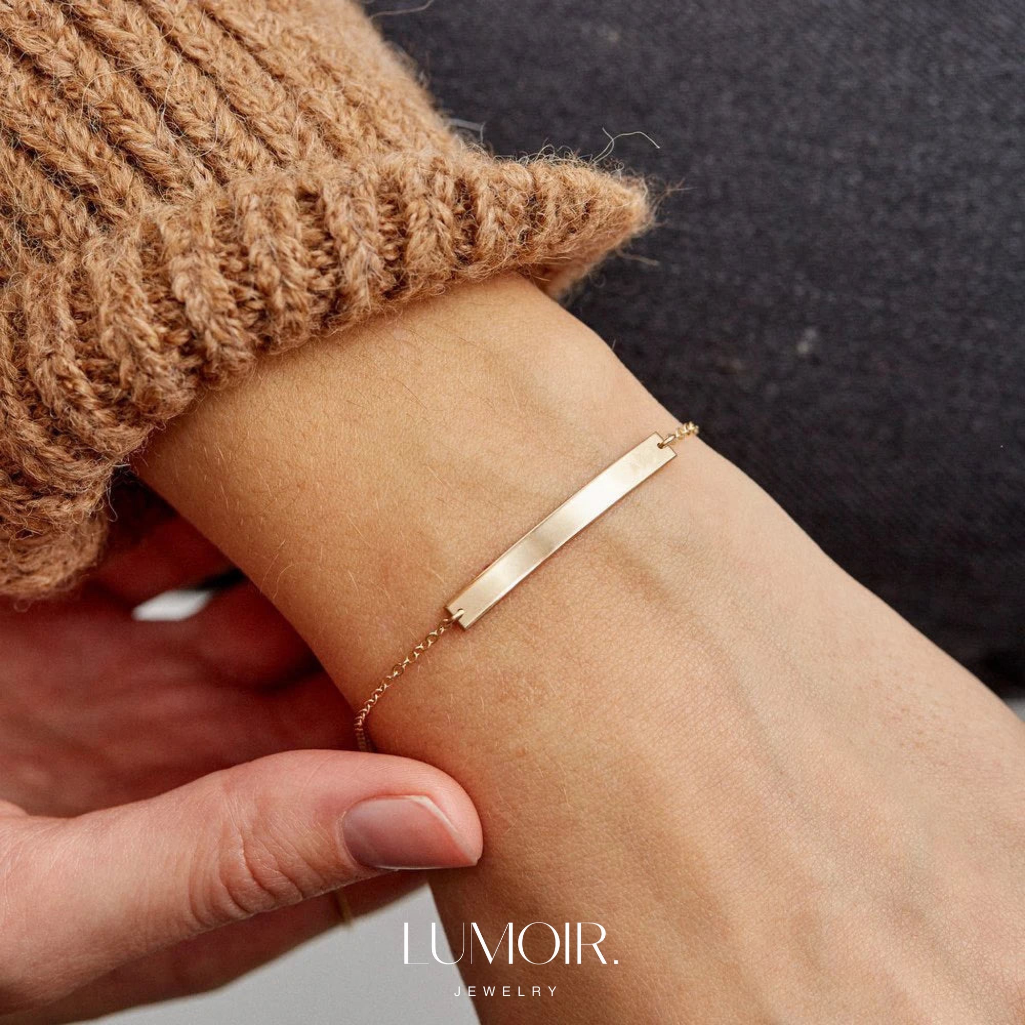 Personalized stainless steel bracelet Lea