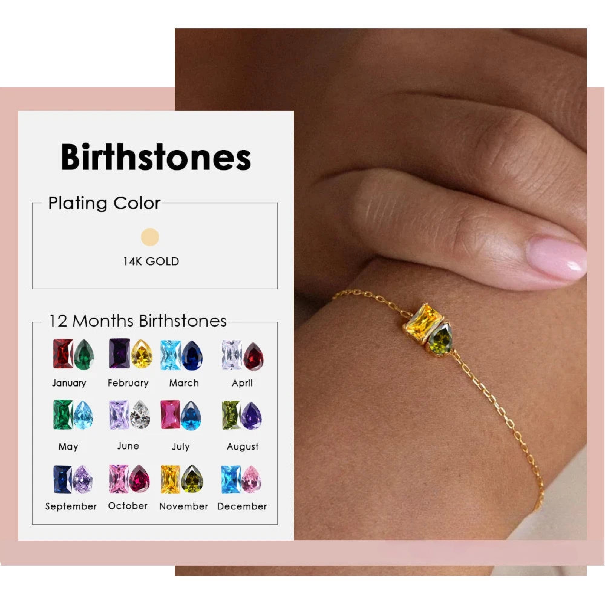 Birthstone bracelet Mina