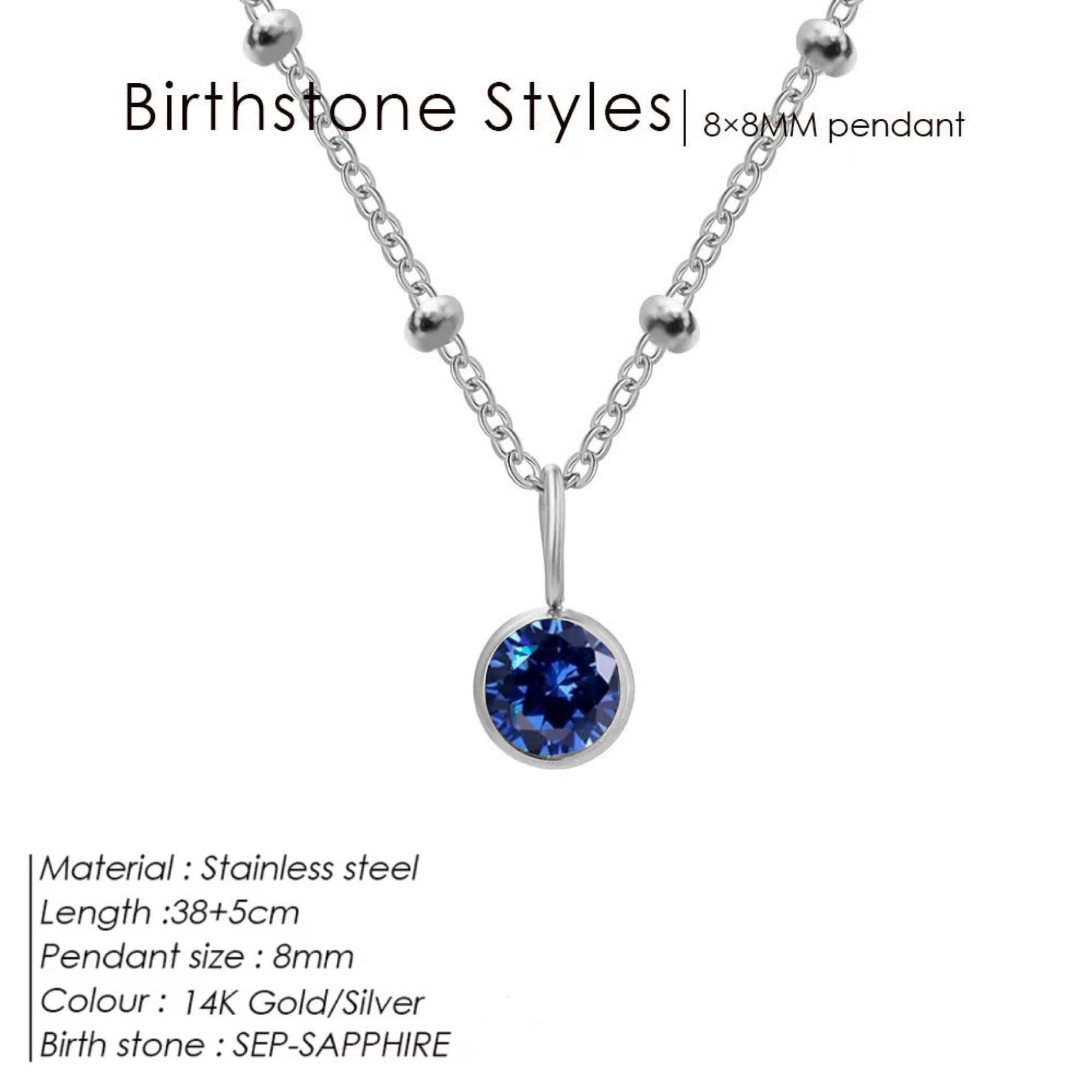 Manja birthstone necklace