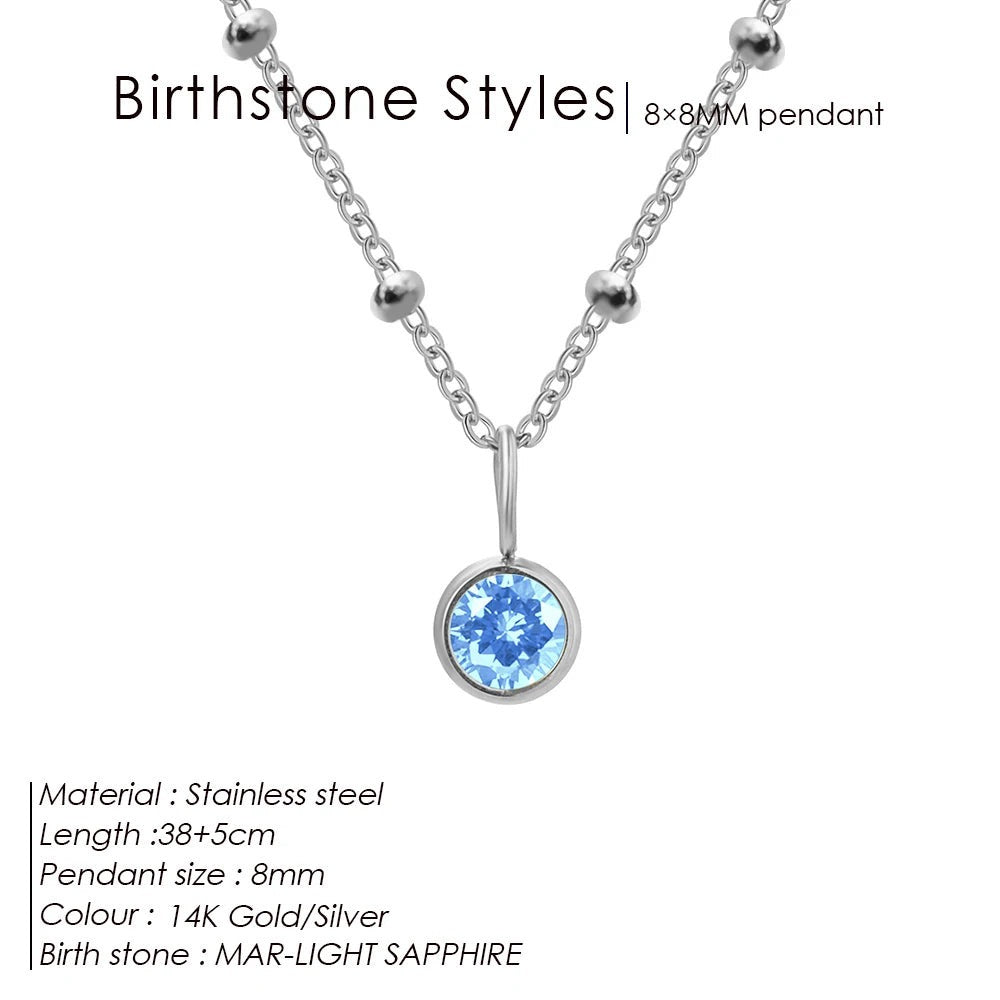 Manja birthstone necklace