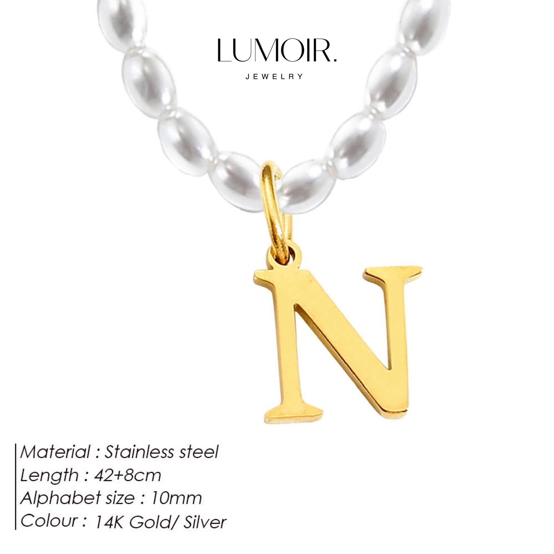 Personalized pearl necklace Tanna
